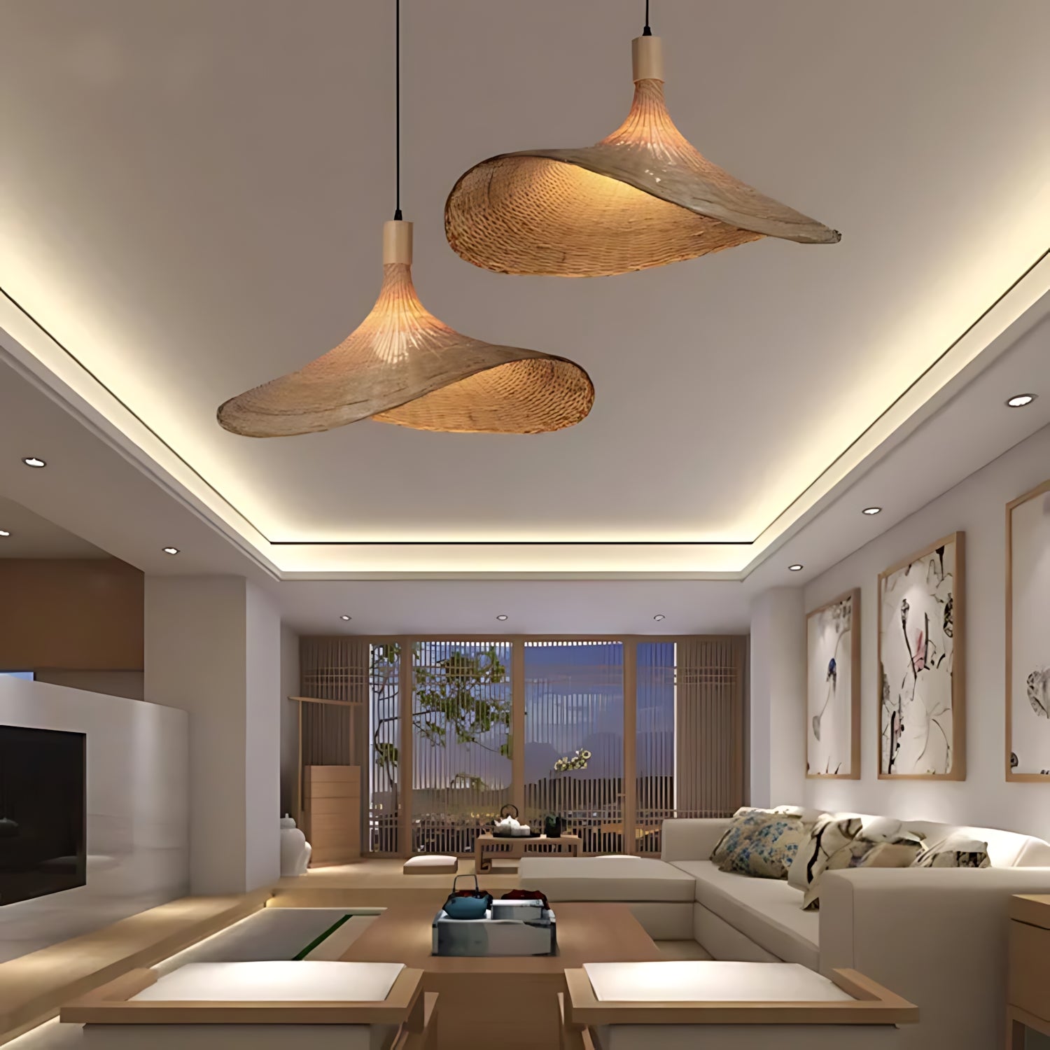 Eisenach - Bamboo Weave Pendant Lamp