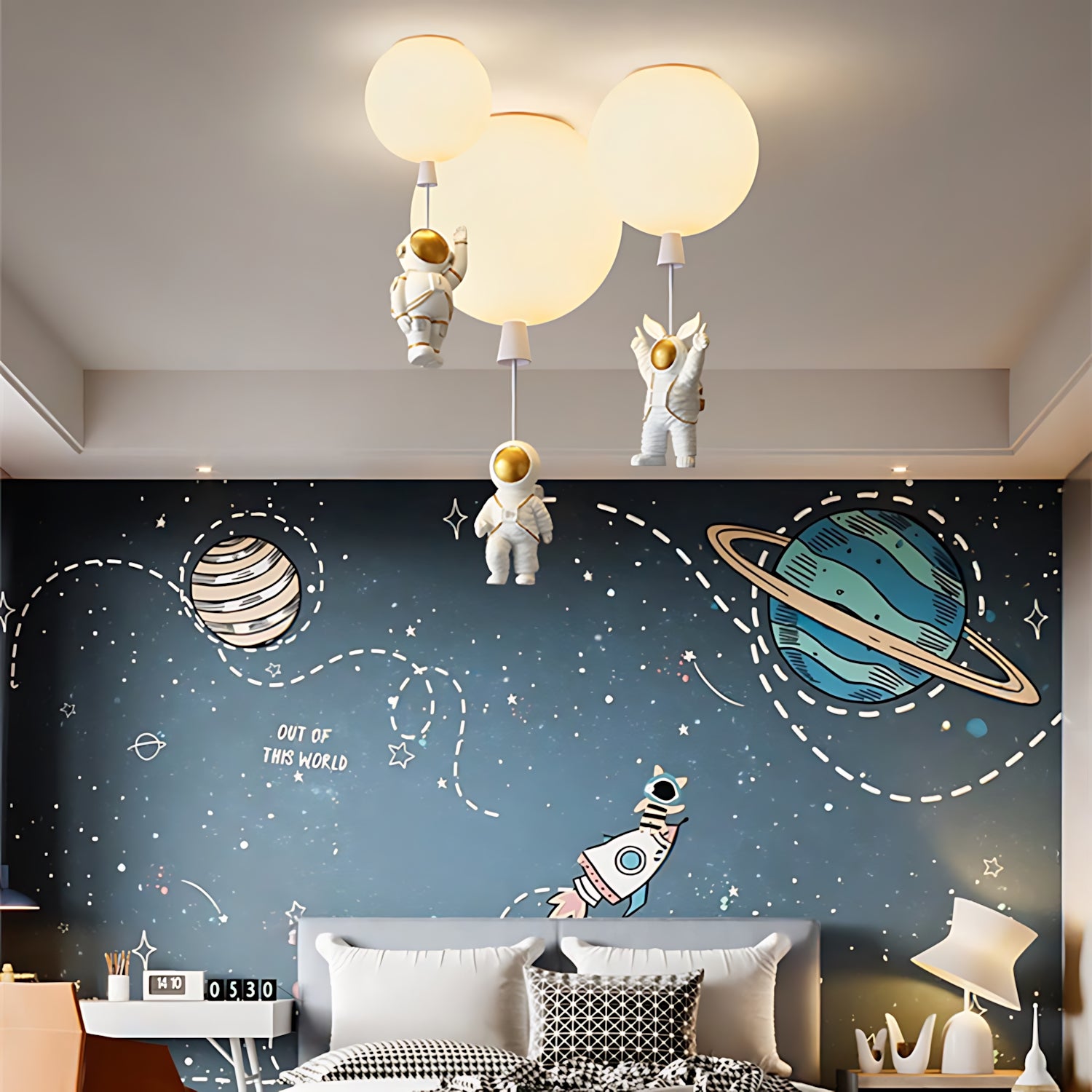 Moon Astronaut LED Ceiling Lamp