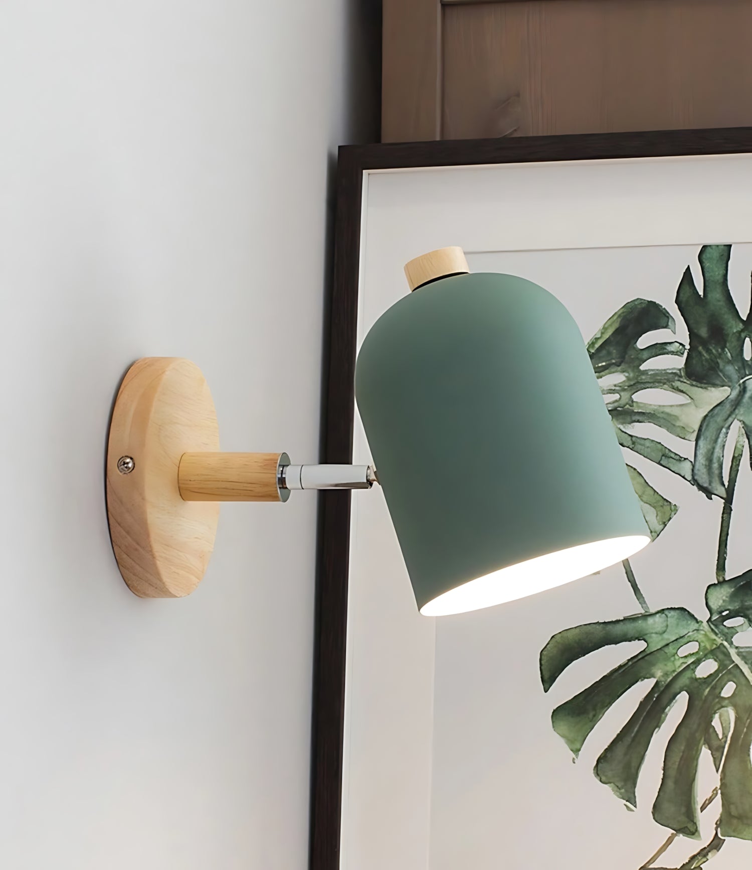 Scandinavian Wood Hanging Wall Lamp