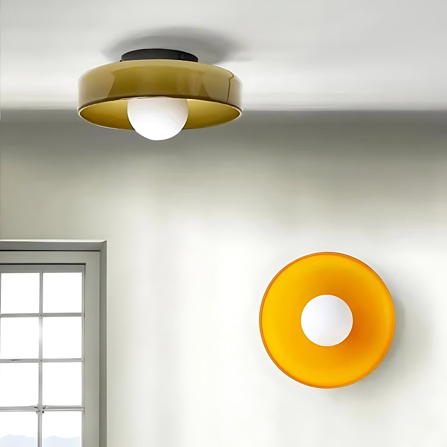 Glass Ceiling Flush Light