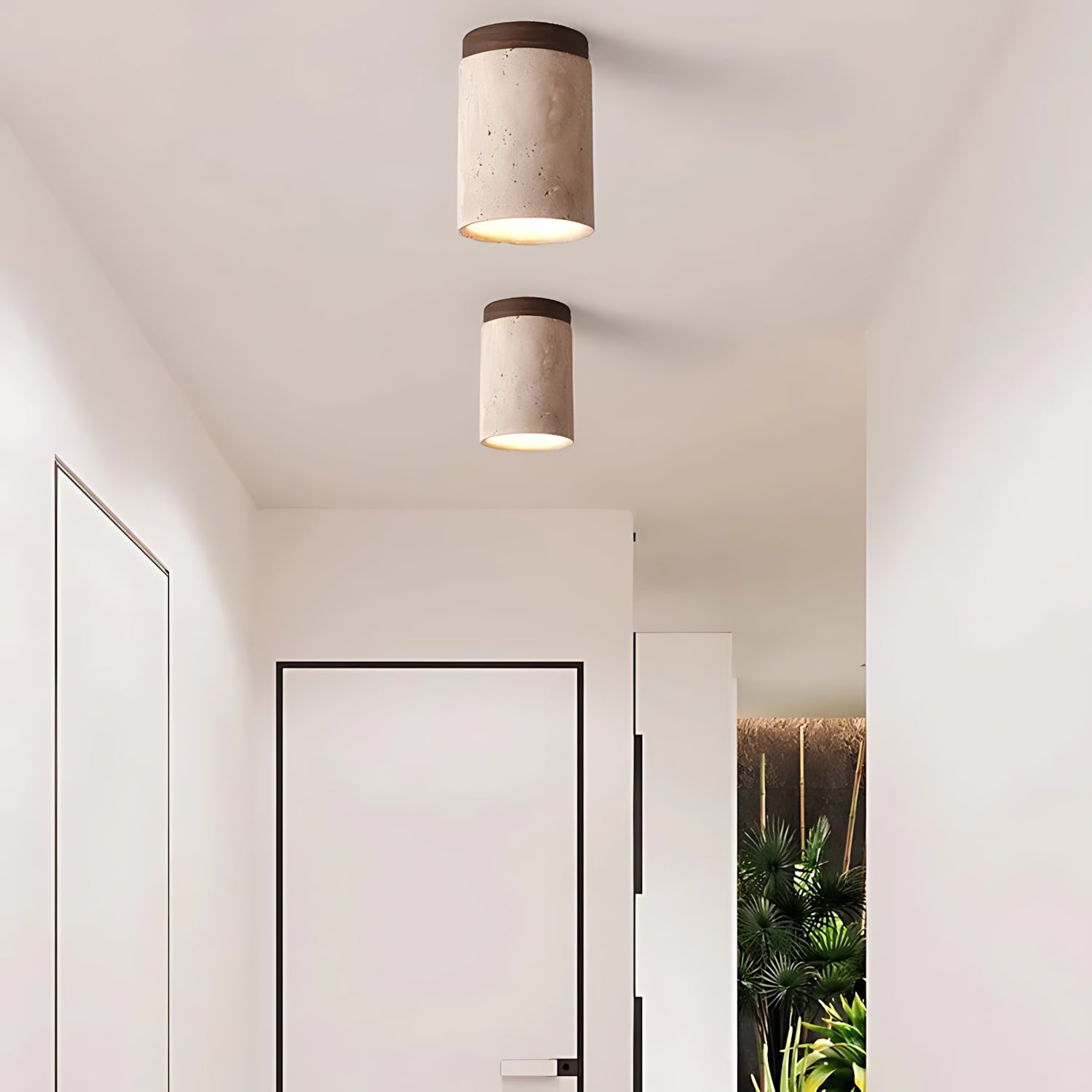 Wolfsberg - Travertine Recessed Chandelier for Hall and Stairway
