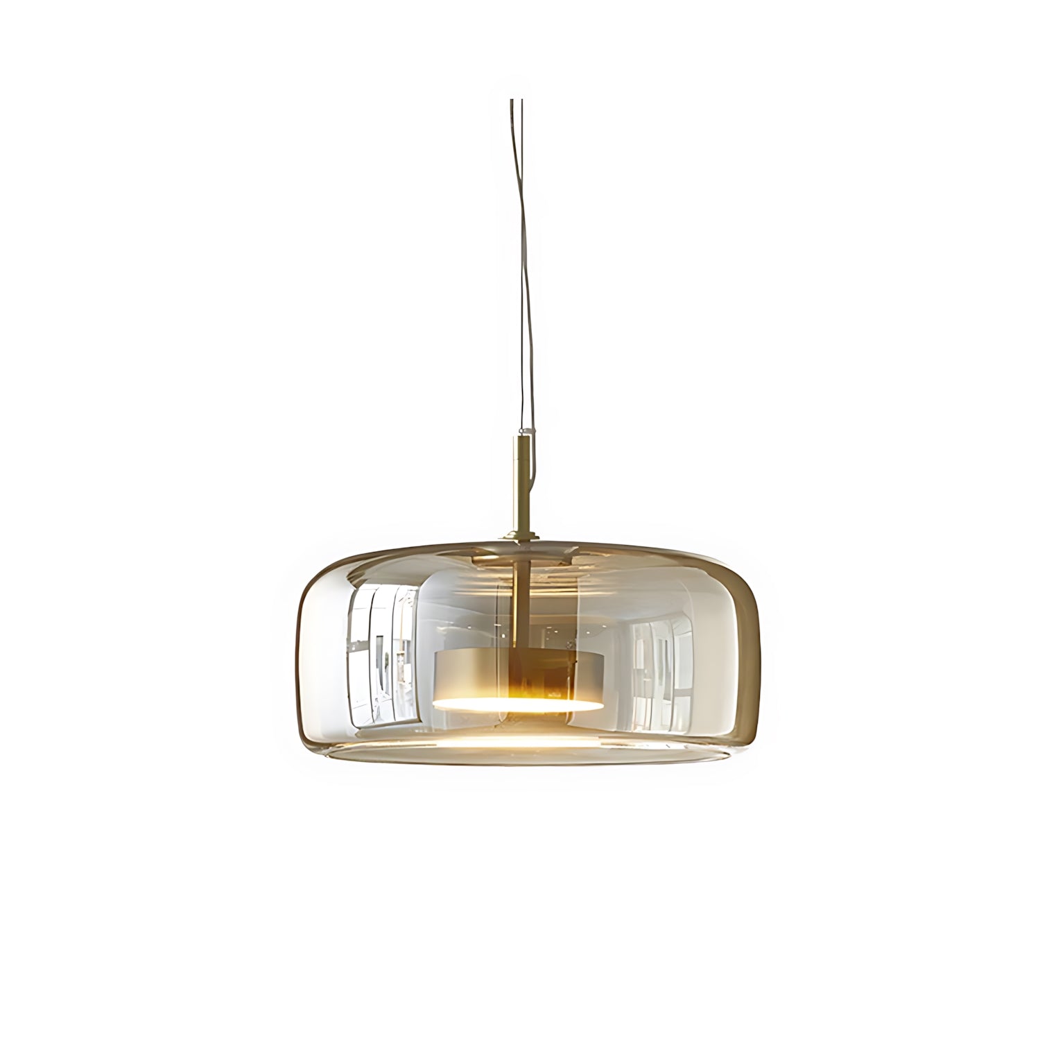 Retro Amber Glass LED Suspension Lamp
