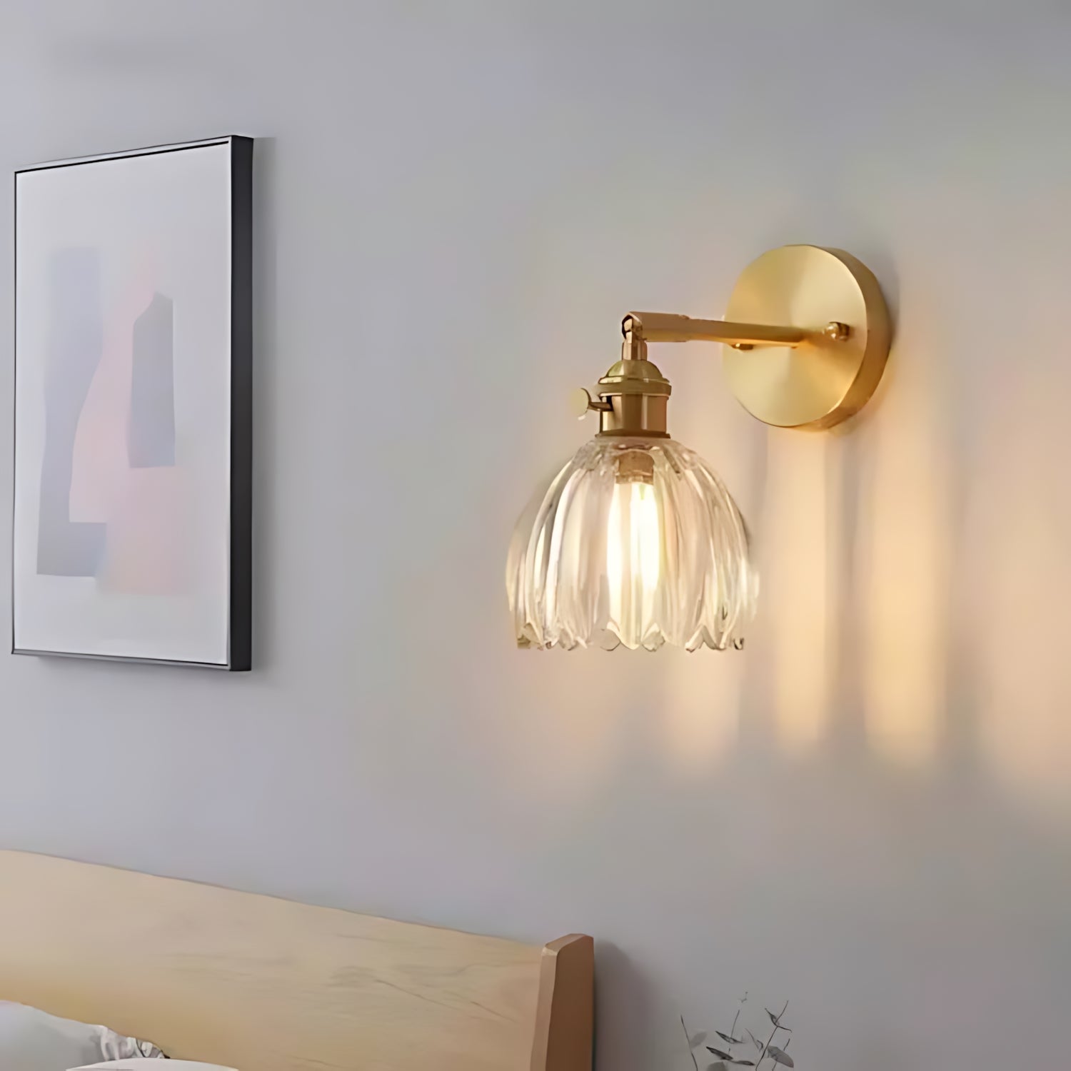 Retro Tulip Glass Wall Sconce