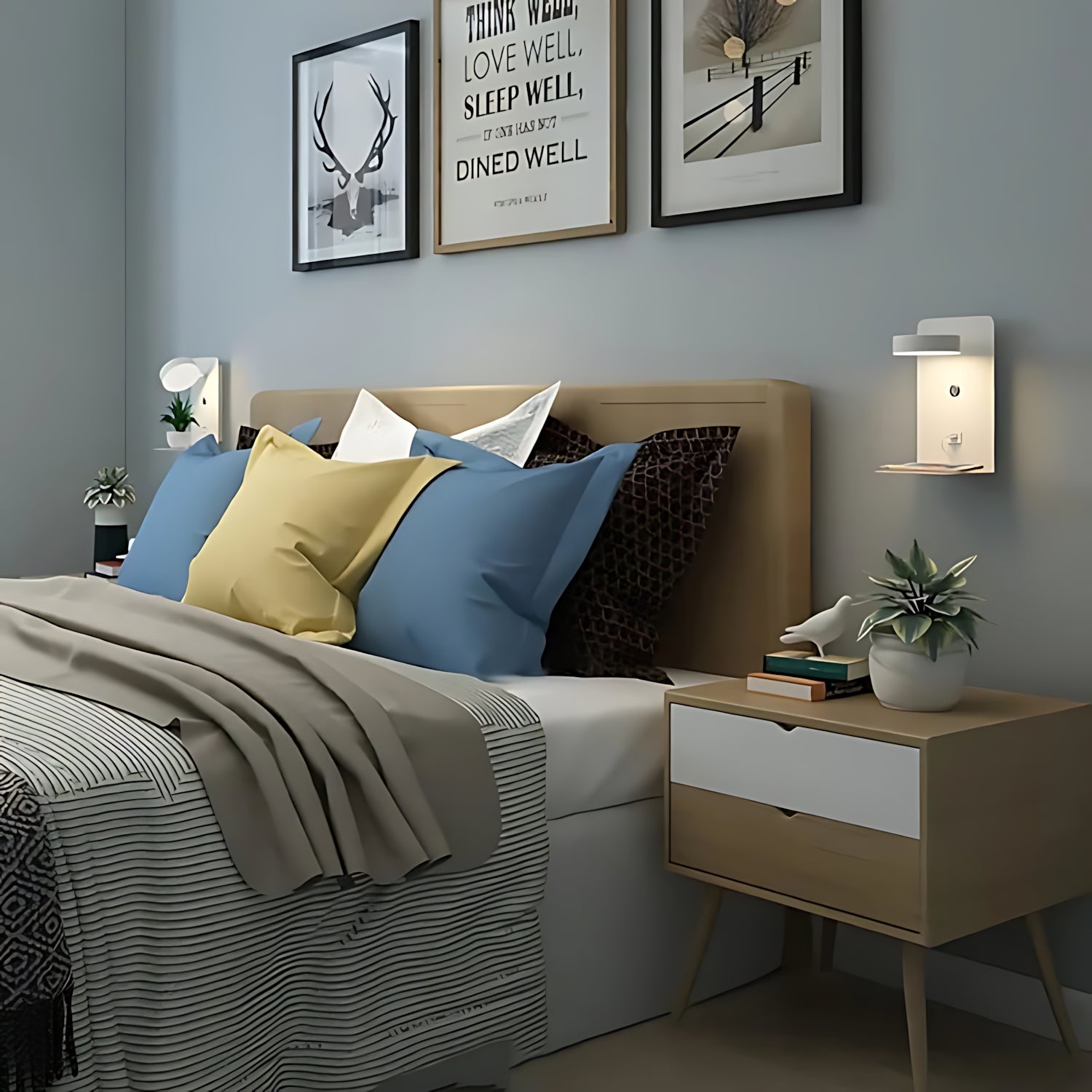 Nightstand Lamp with USB Port