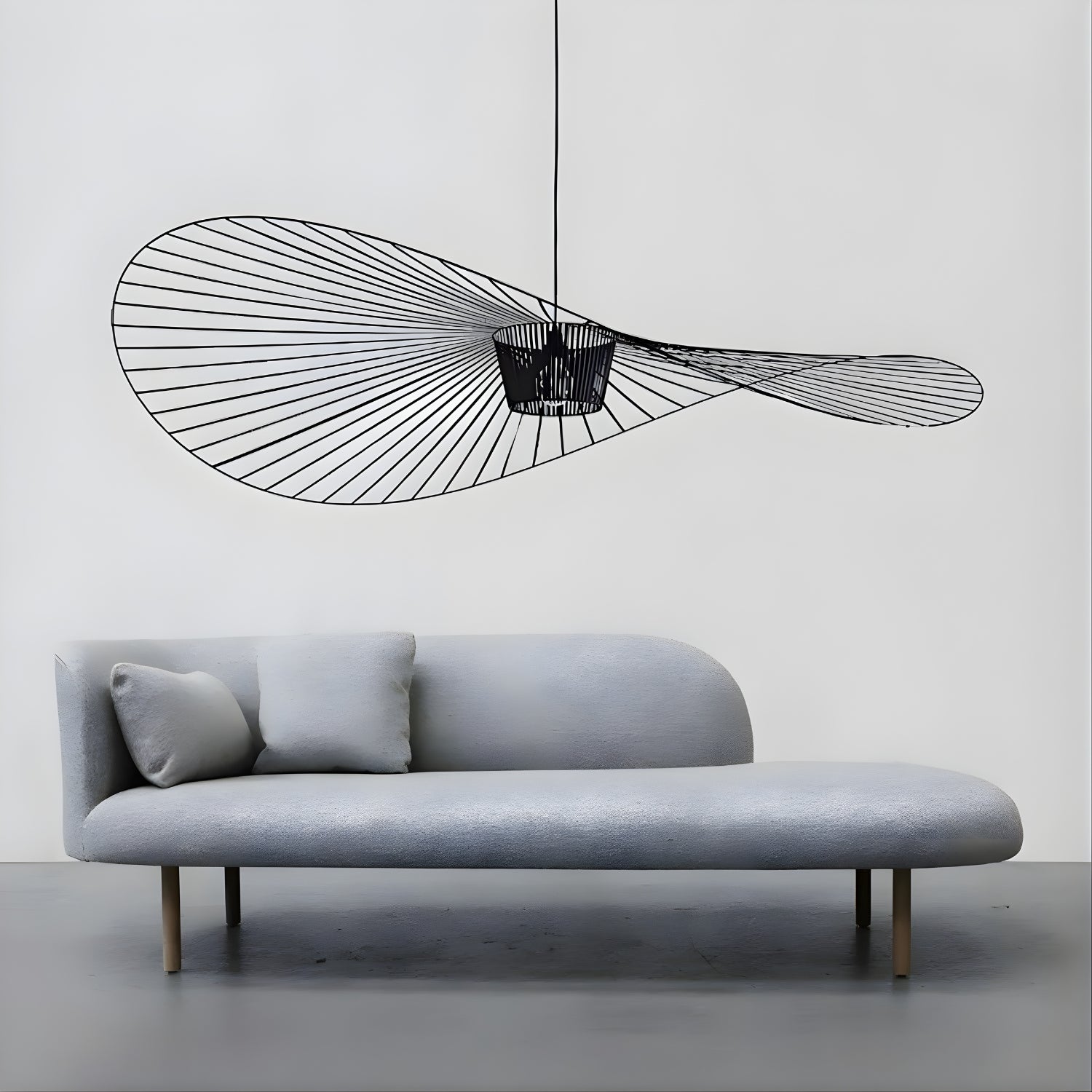 Weil - Italian-Inspired Nordic Modern Straw Hat Ceiling Lamp Creative Designer Chandelier Light Fixture