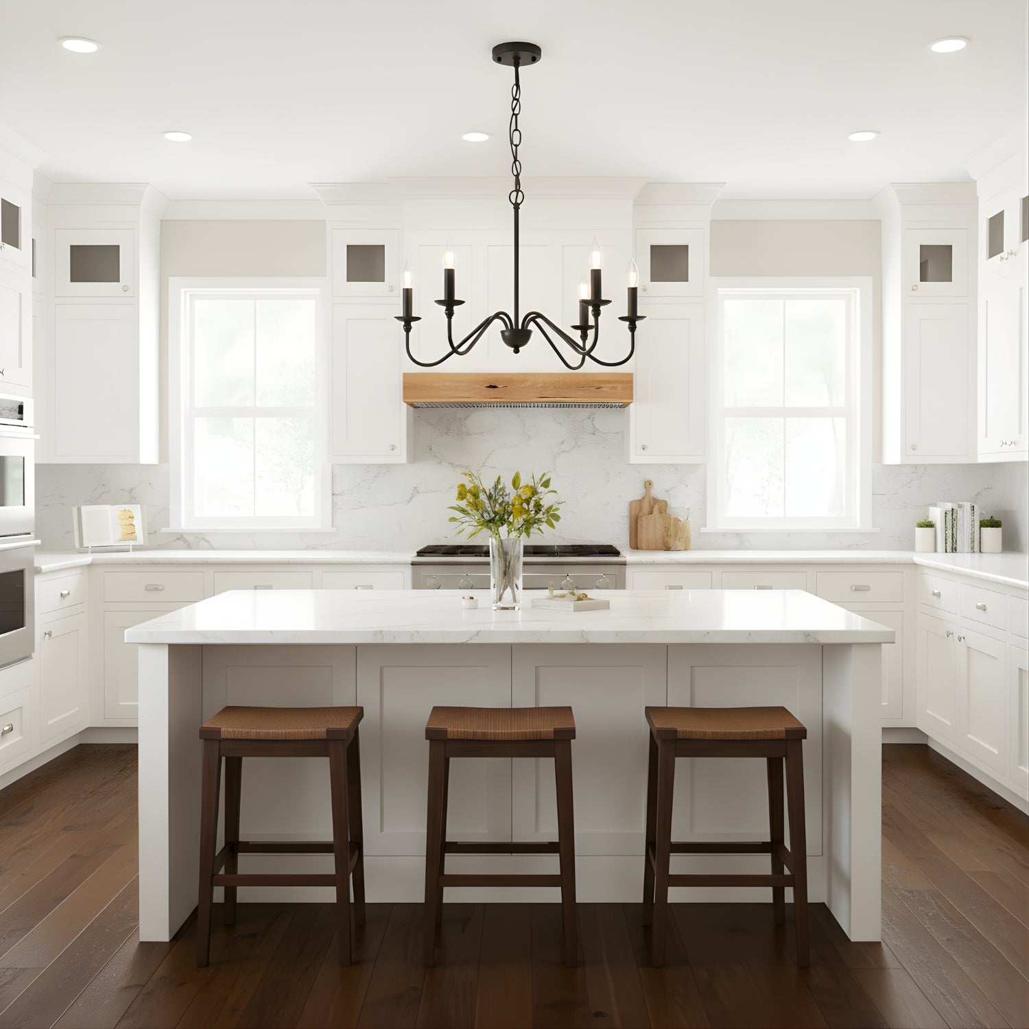 Niva - 35" Retro Loft Vintage American Style E14 Ceiling Chandelier Light, Black & Gold Modern Industrial Fixture