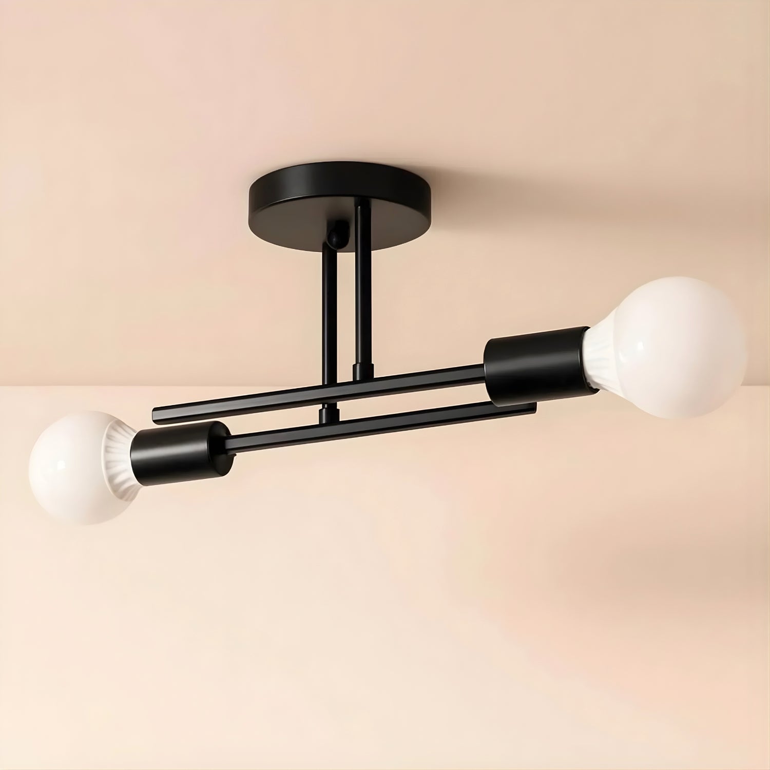 Skara - Retro-Inspired Semi Flush Chandelier - Modern Sputnik Ceiling Fixture