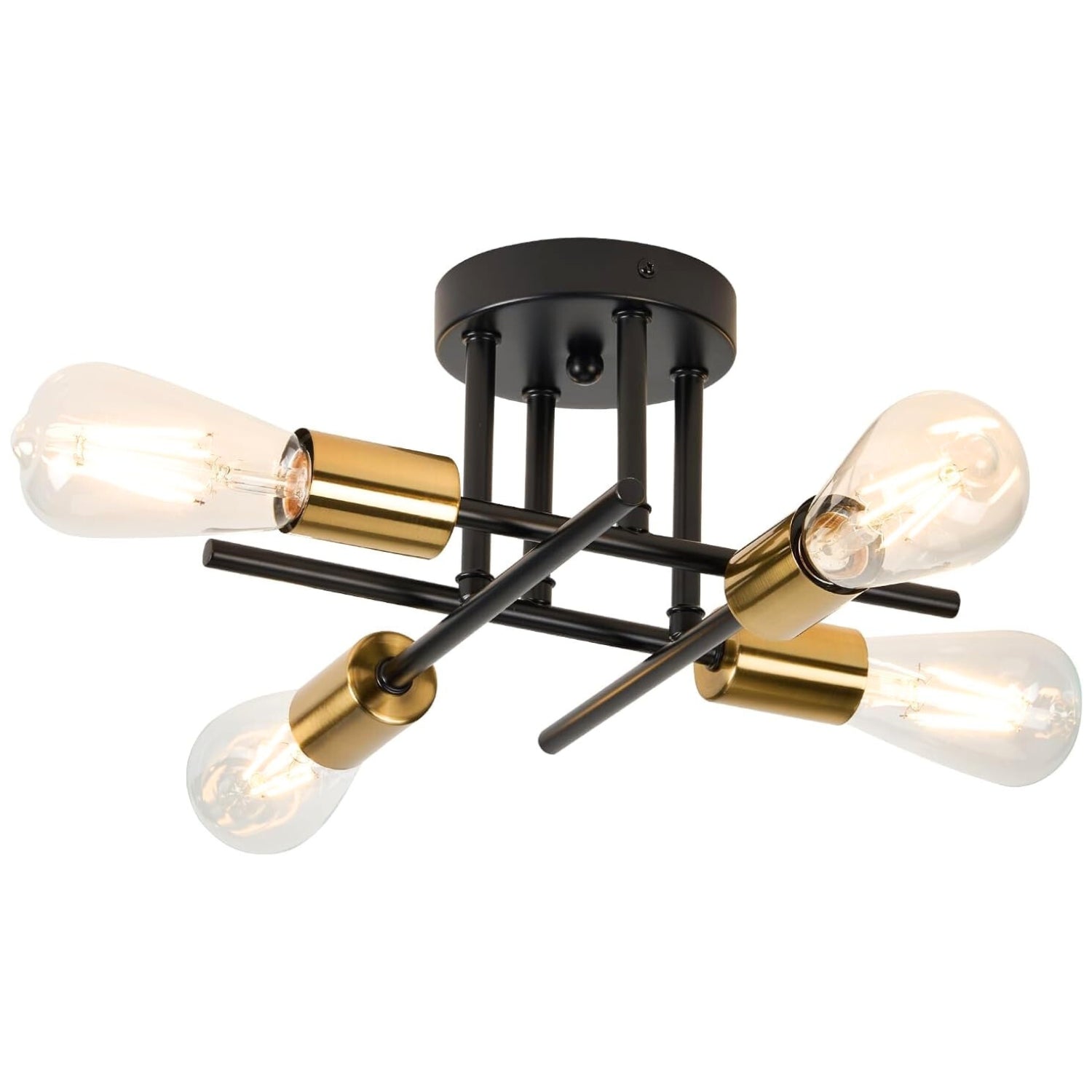 Skara - Retro-Inspired Semi Flush Chandelier - Modern Sputnik Ceiling Fixture