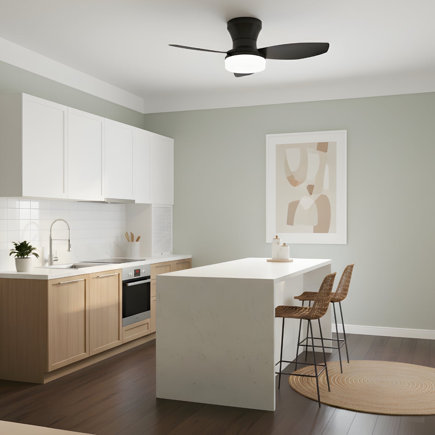 Brunn - 3 Blade Ceiling Fan with Dimmable LED & Remote Control