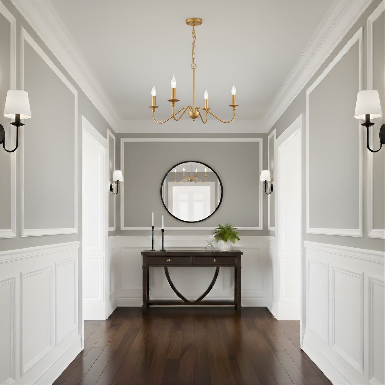 Niva - 35" Retro Loft Vintage American Style E14 Ceiling Chandelier Light, Black & Gold Modern Industrial Fixture