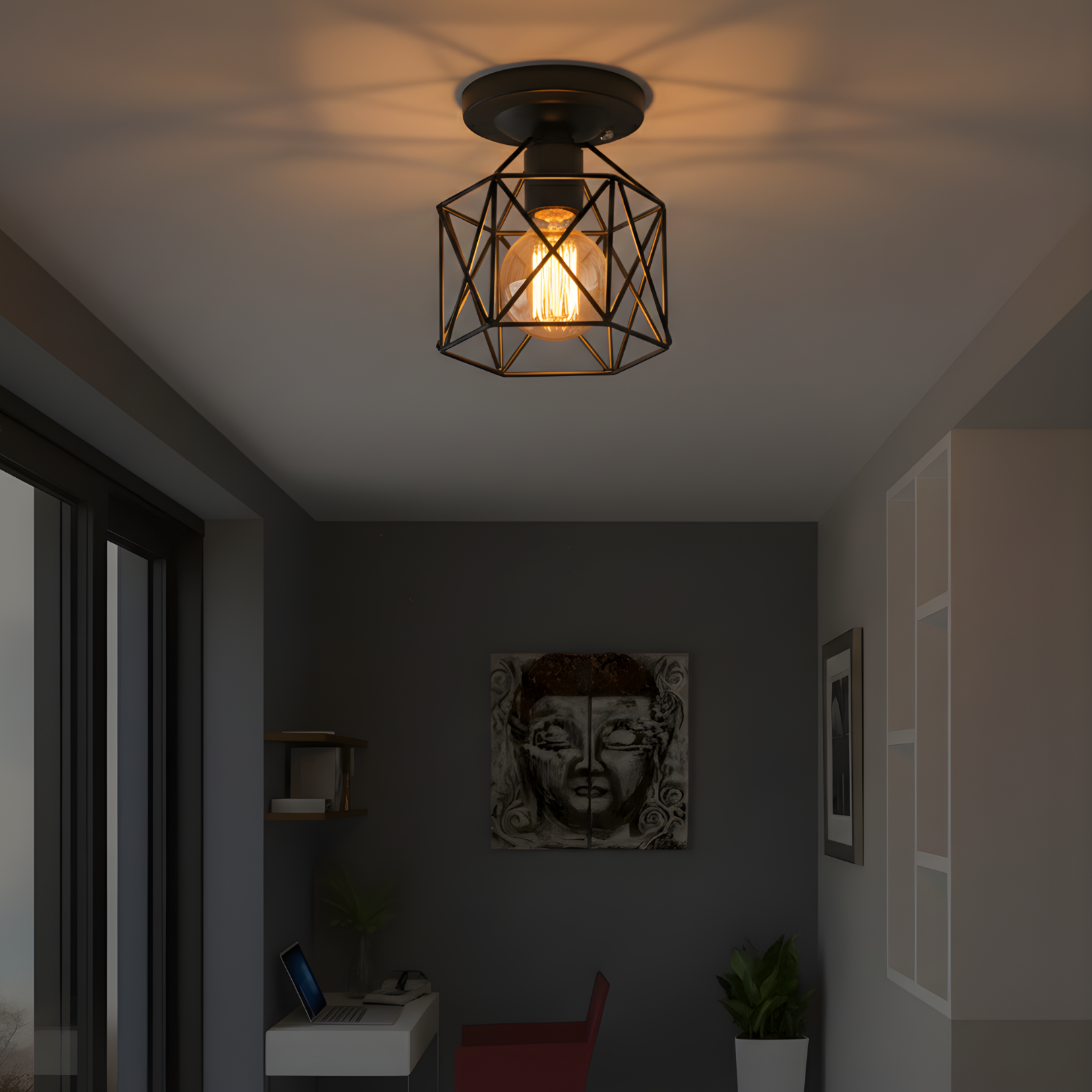 Velden - Retro Ceiling Light- Minimalist Industrial Fixture