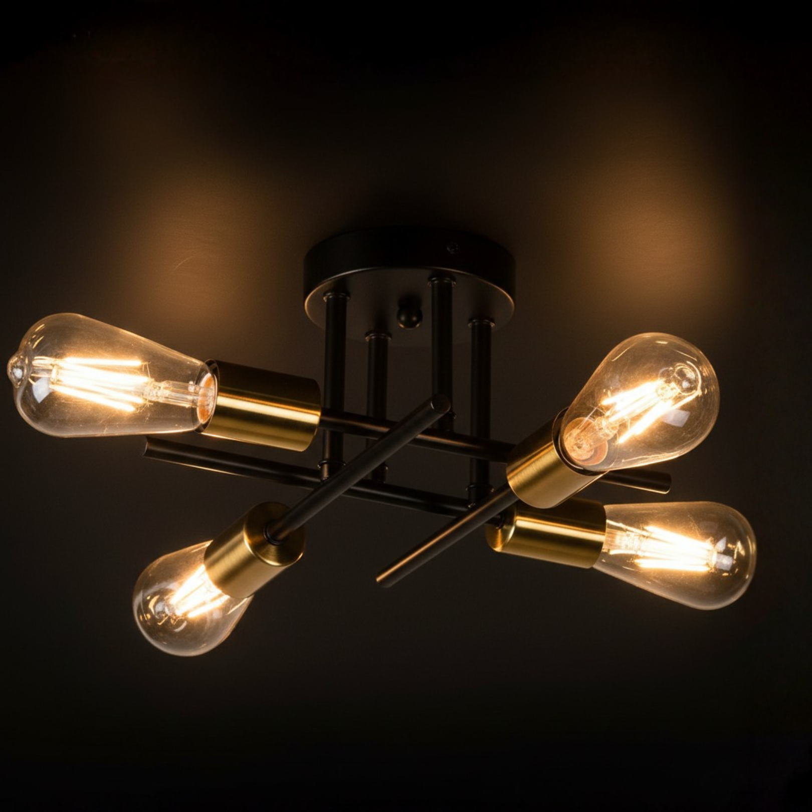Skara - Flush Chandelier - Modern Sputnik Ceiling Fixture