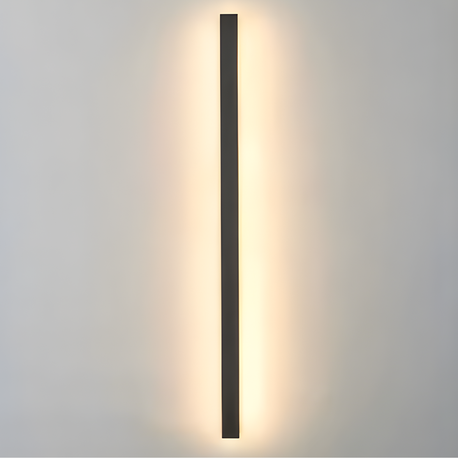 Modern wall-mounted light fixture on a gray background