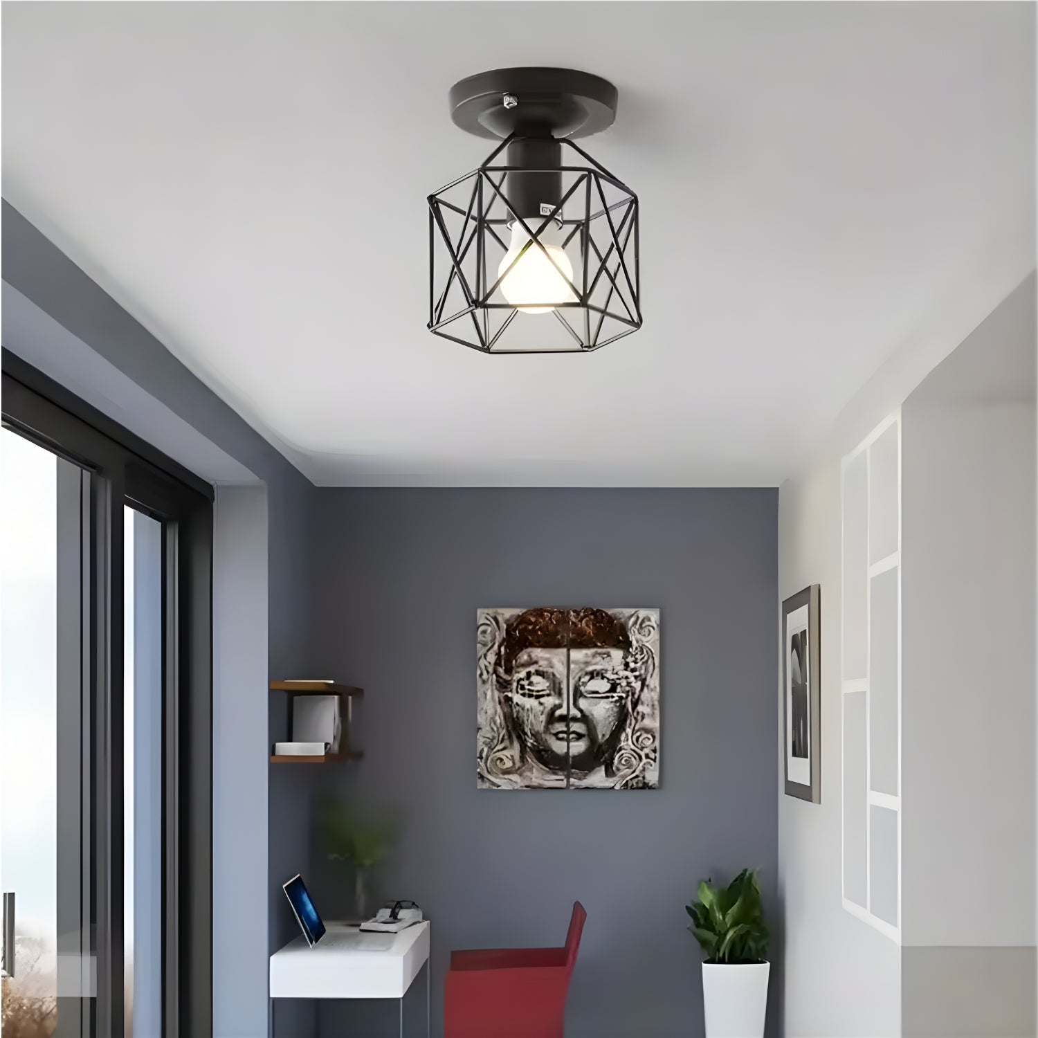 Velden - Retro Ceiling Light- Minimalist Industrial Fixture