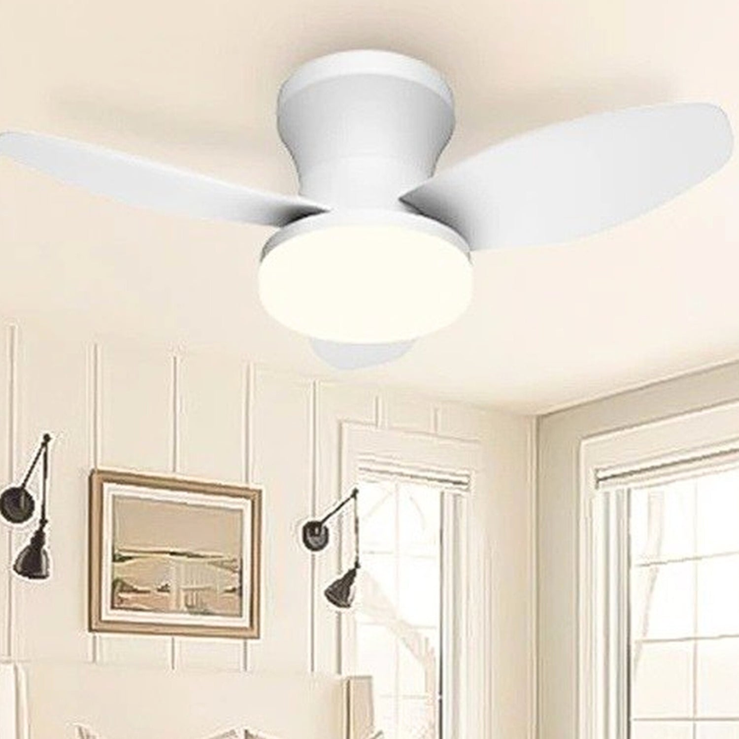 Brunn - 3 Blade Ceiling Fan with Dimmable LED & Remote Control