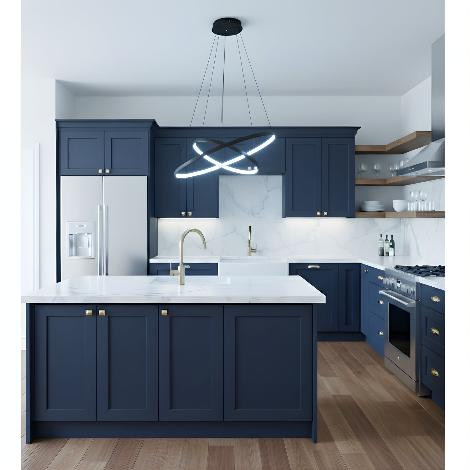 Velo - Modern Spiral LED Ceiling Light - Decorative Hanging Fixture for Home Interiors