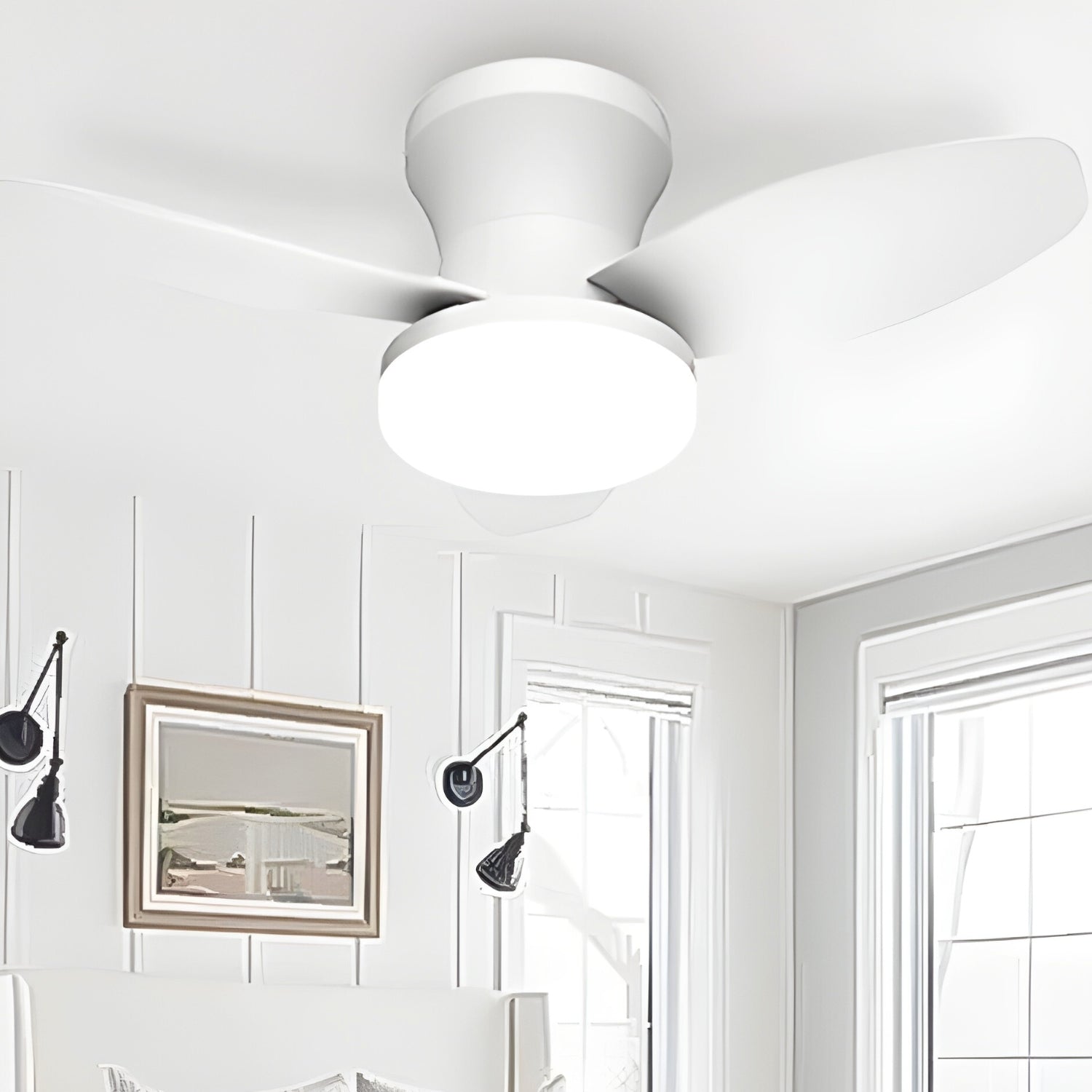 Brunn - 3 Blade Ceiling Fan with Dimmable LED & Remote Control