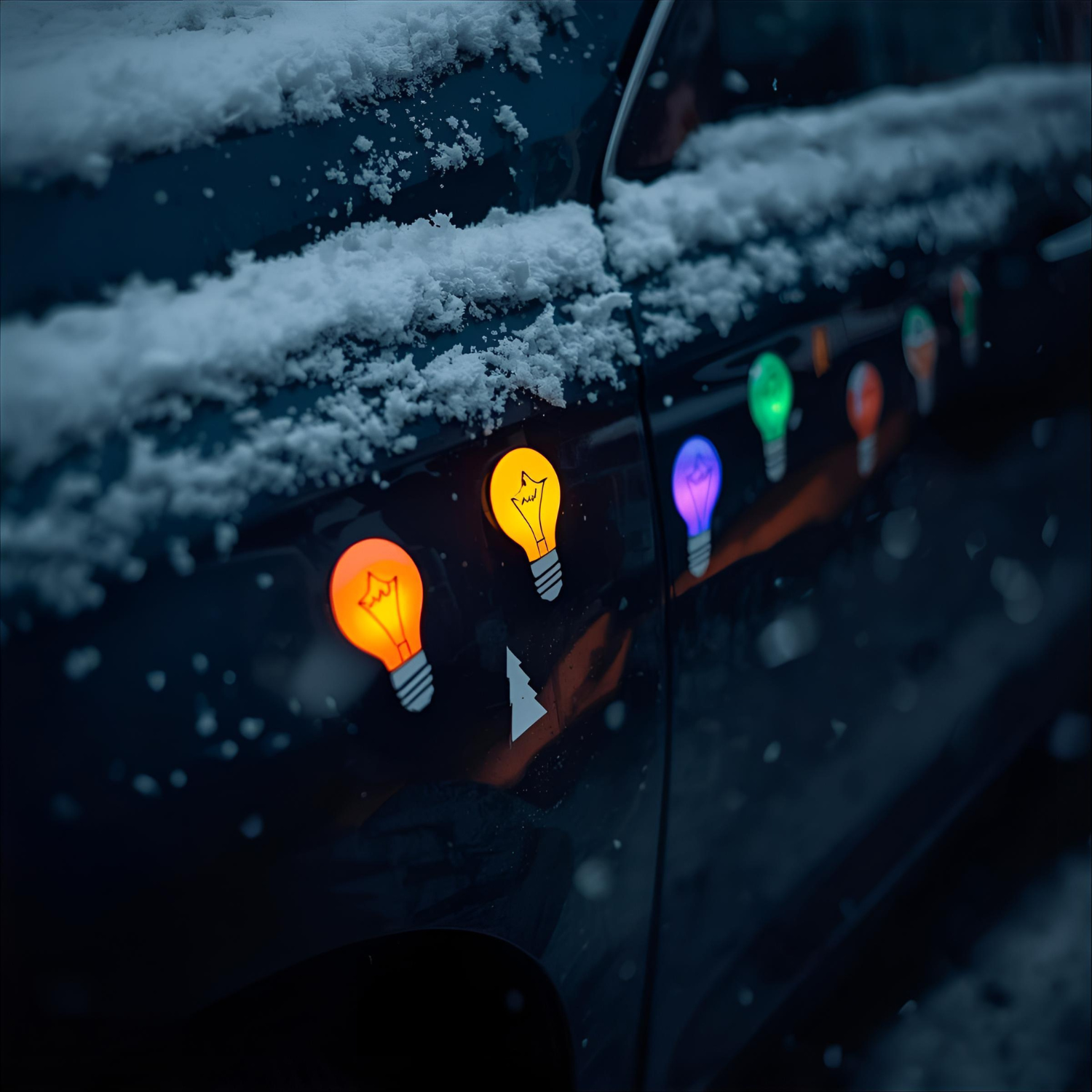 Car Christmas Reflective Magnetic Bulbs (24)