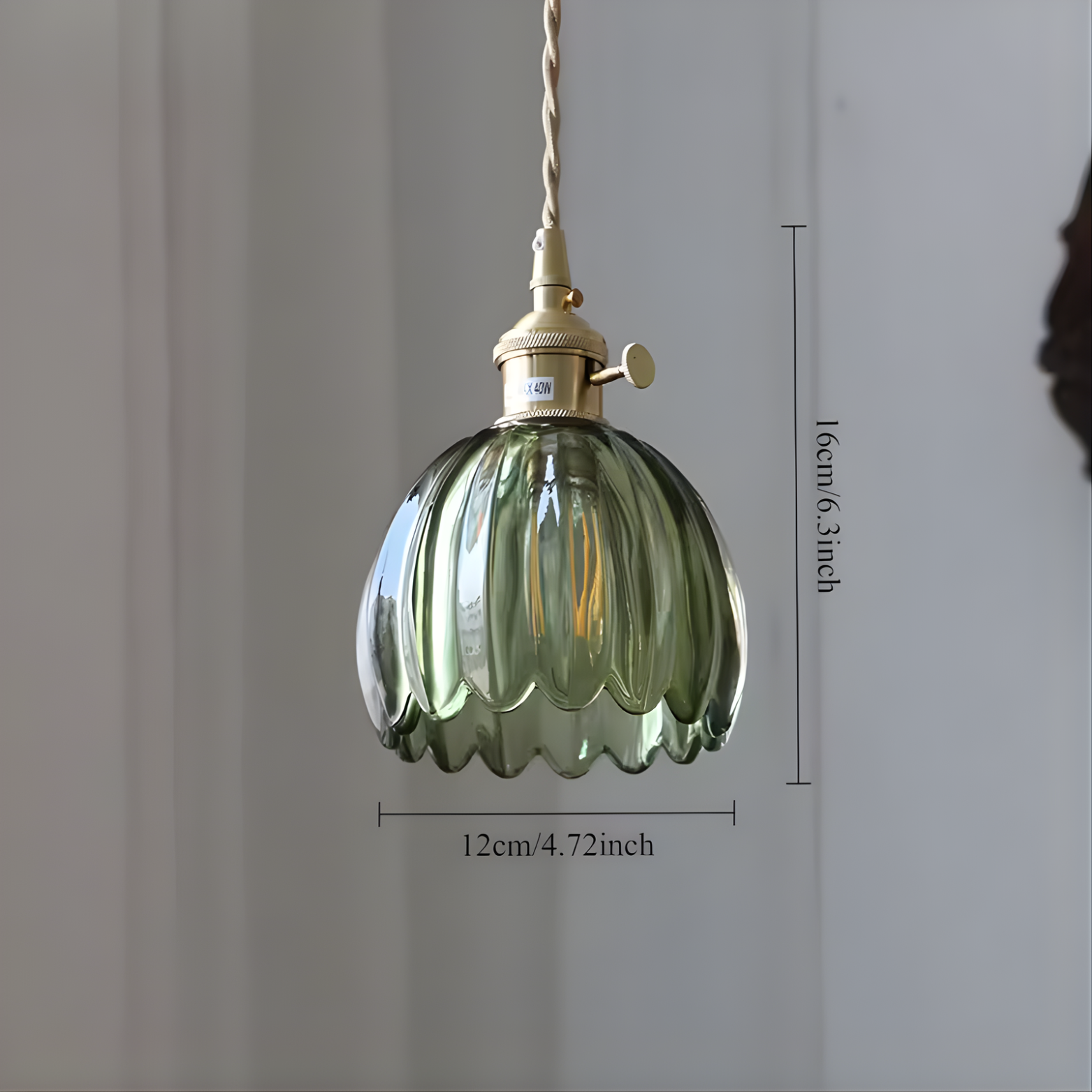 Retro Tulip Glass Wall Sconce