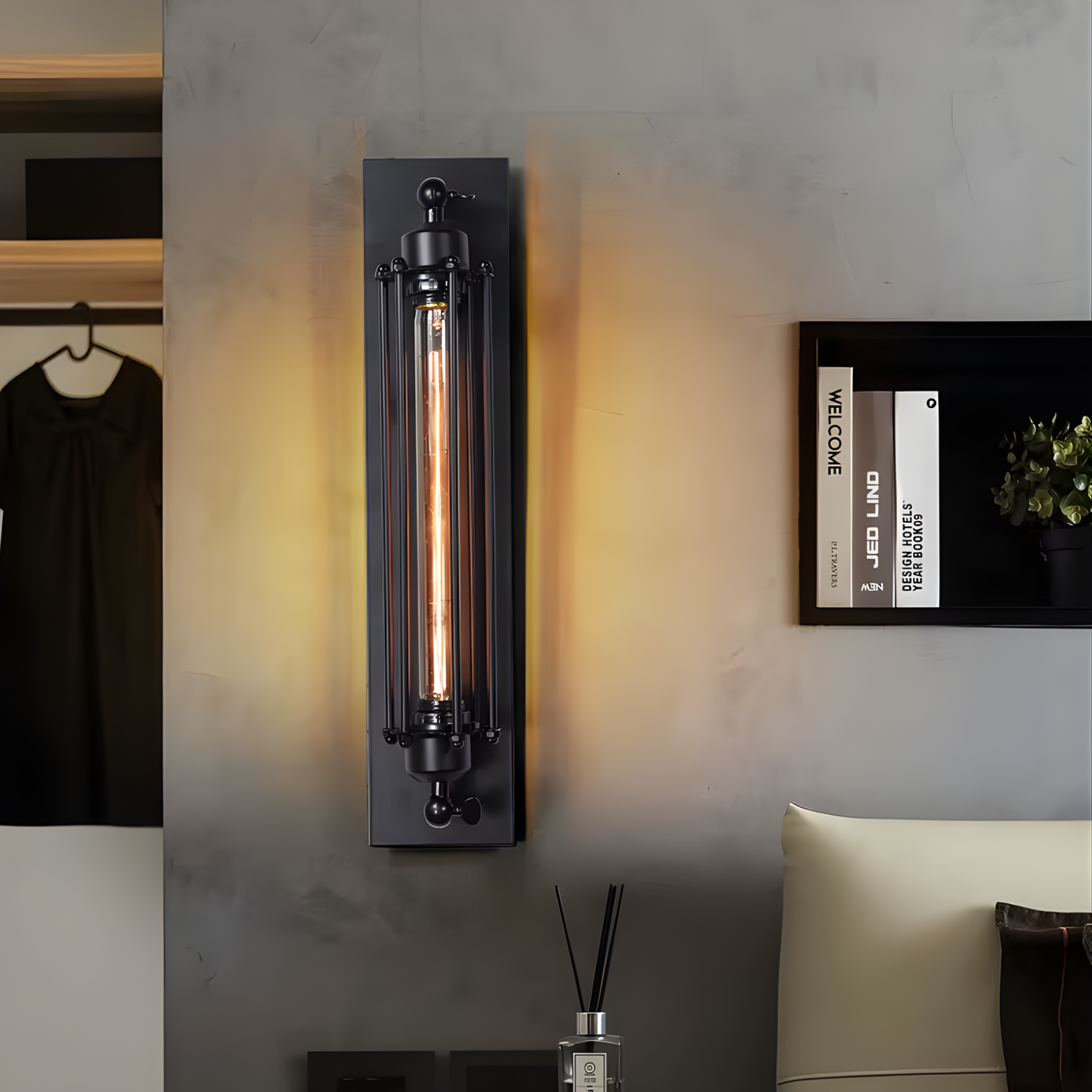 Nebula - 18" Industrial E27 LED Metallic Wall Light