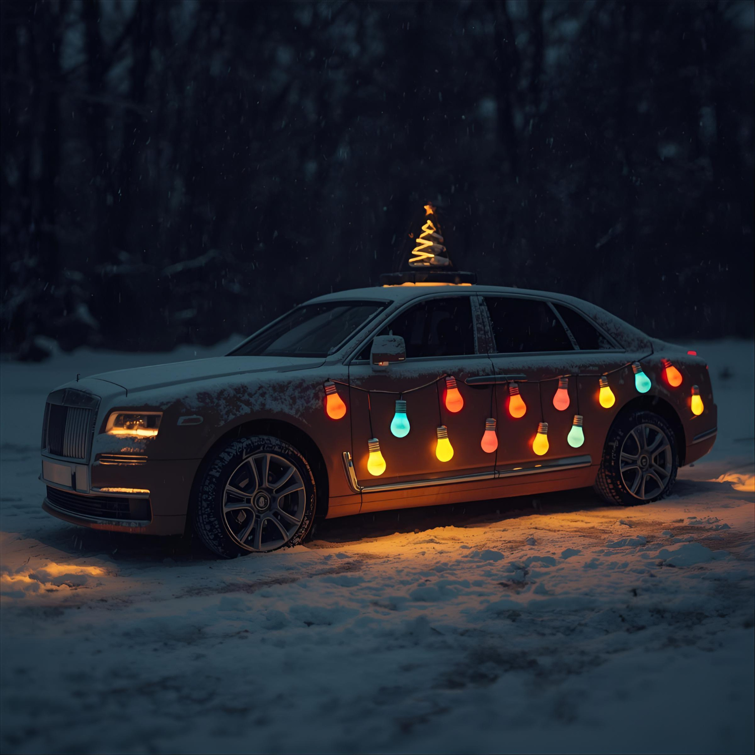 Car Christmas Reflective Magnetic Bulbs (24)