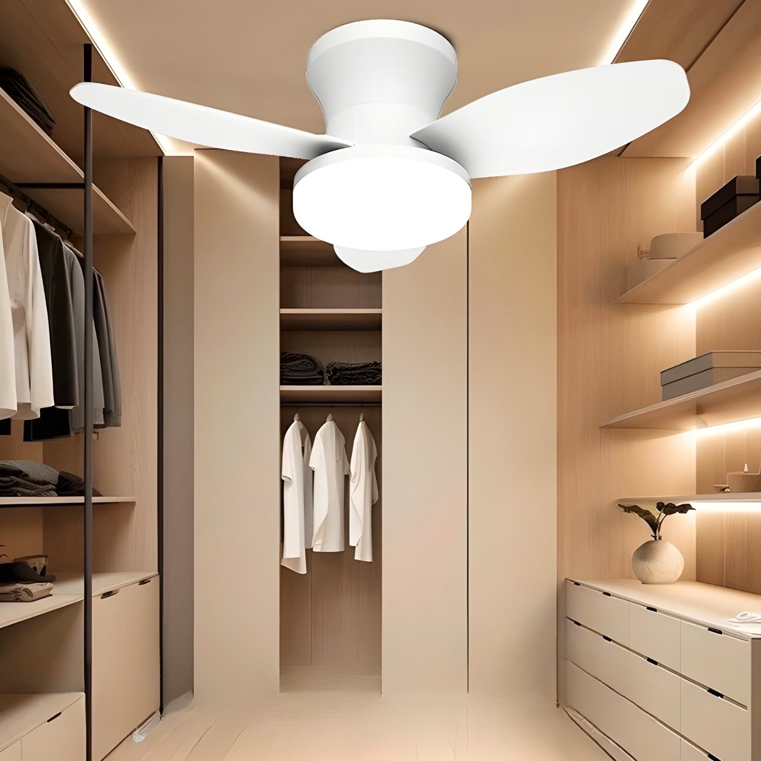 Brunn - 3 Blade Ceiling Fan with Dimmable LED & Remote Control