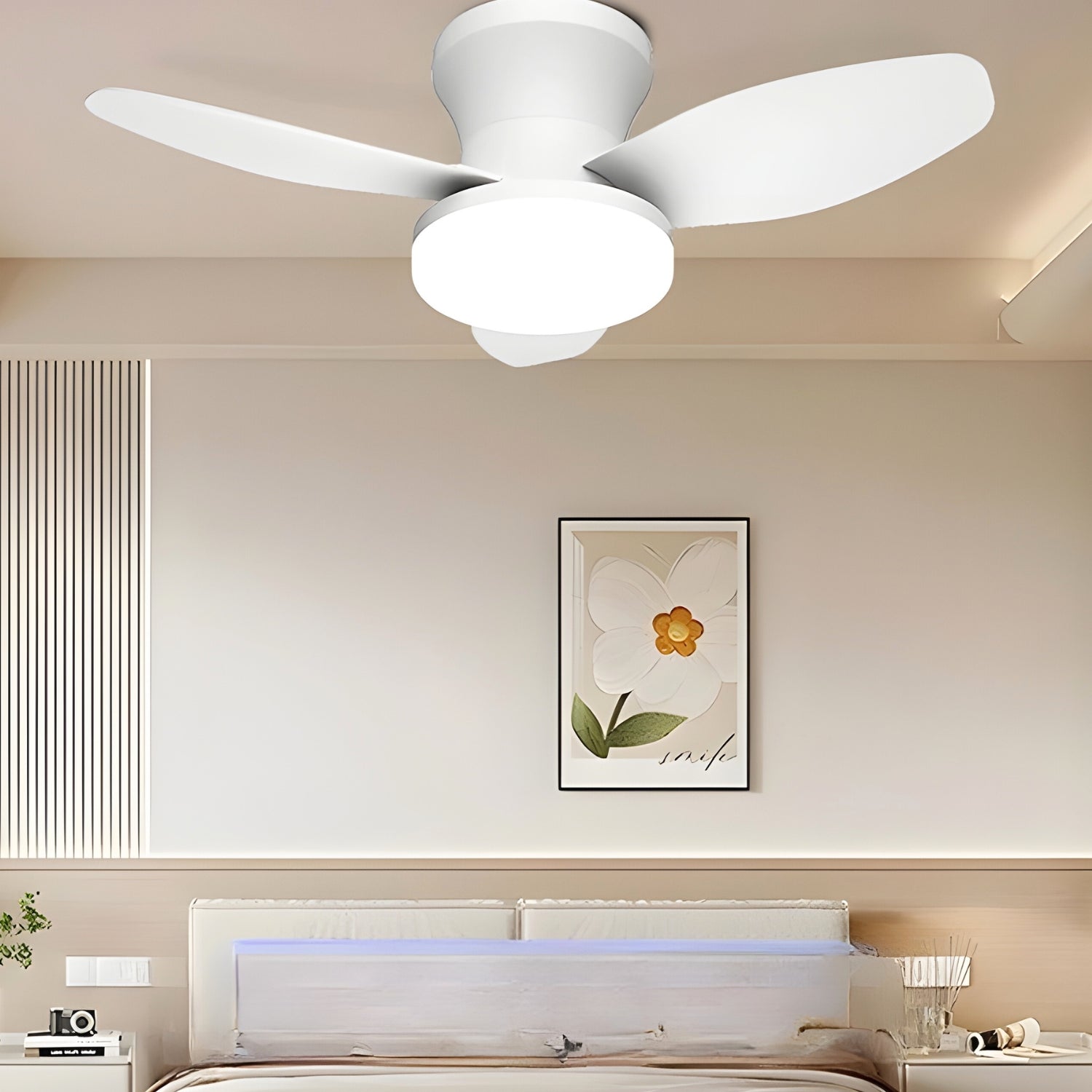 Brunn - 3 Blade Ceiling Fan with Dimmable LED & Remote Control