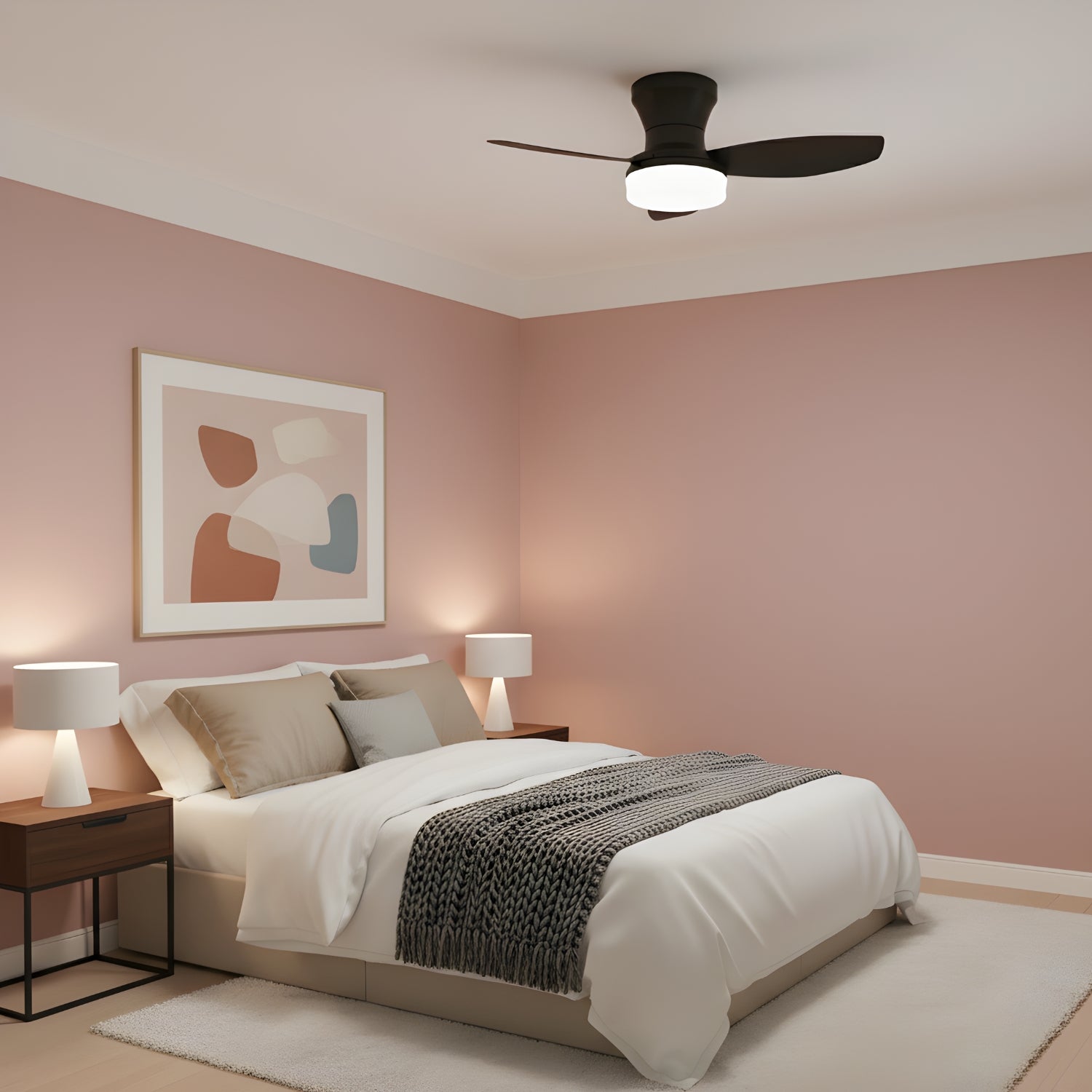 Brunn - 3 Blade Ceiling Fan with Dimmable LED & Remote Control