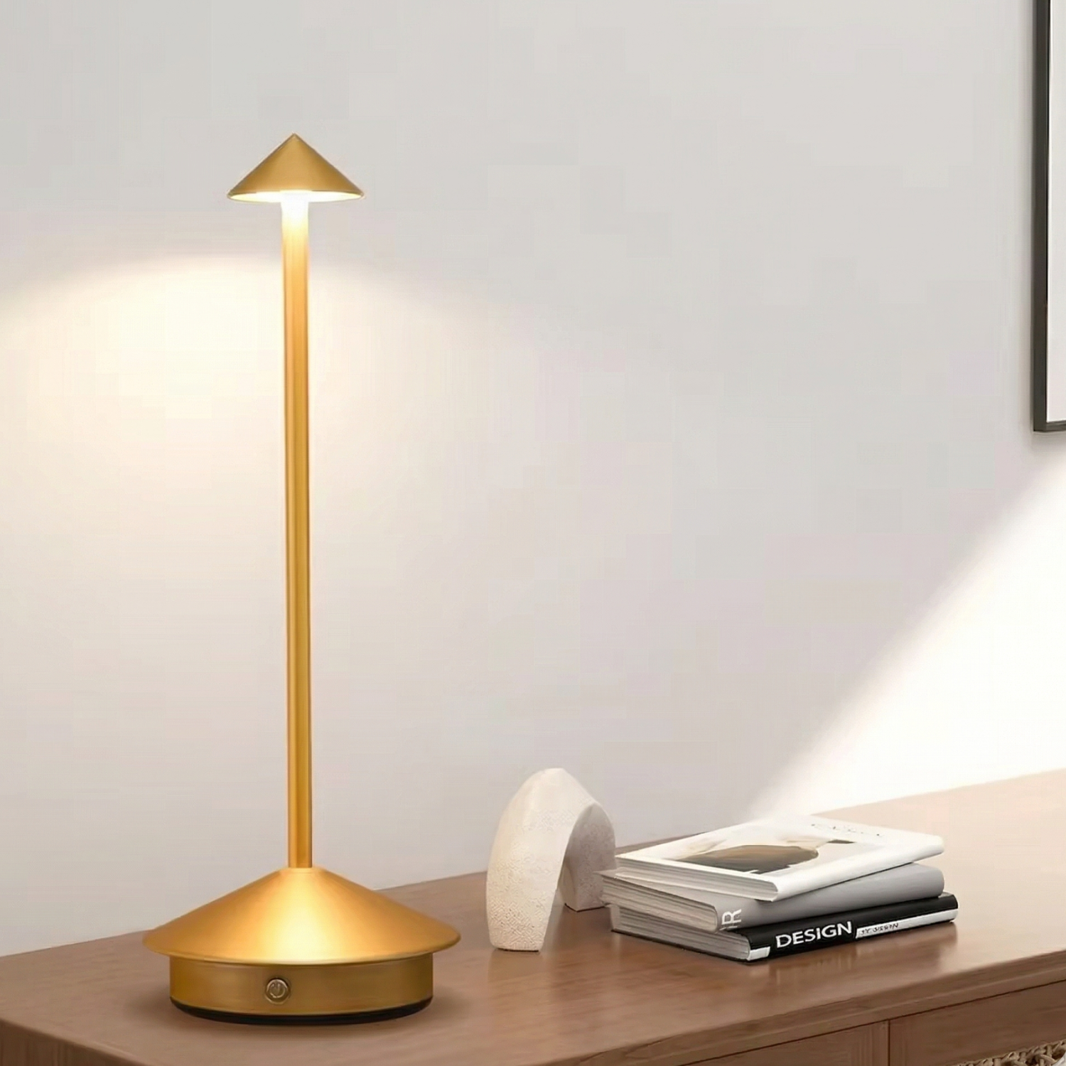 Aland | 11.8" Rechargeable Table Lamp | 360° Cordless LED Touch Light