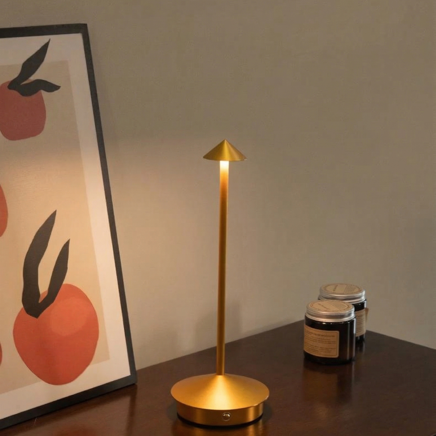 Aland | 11.8" Rechargeable Table Lamp | 360° Cordless LED Touch Light