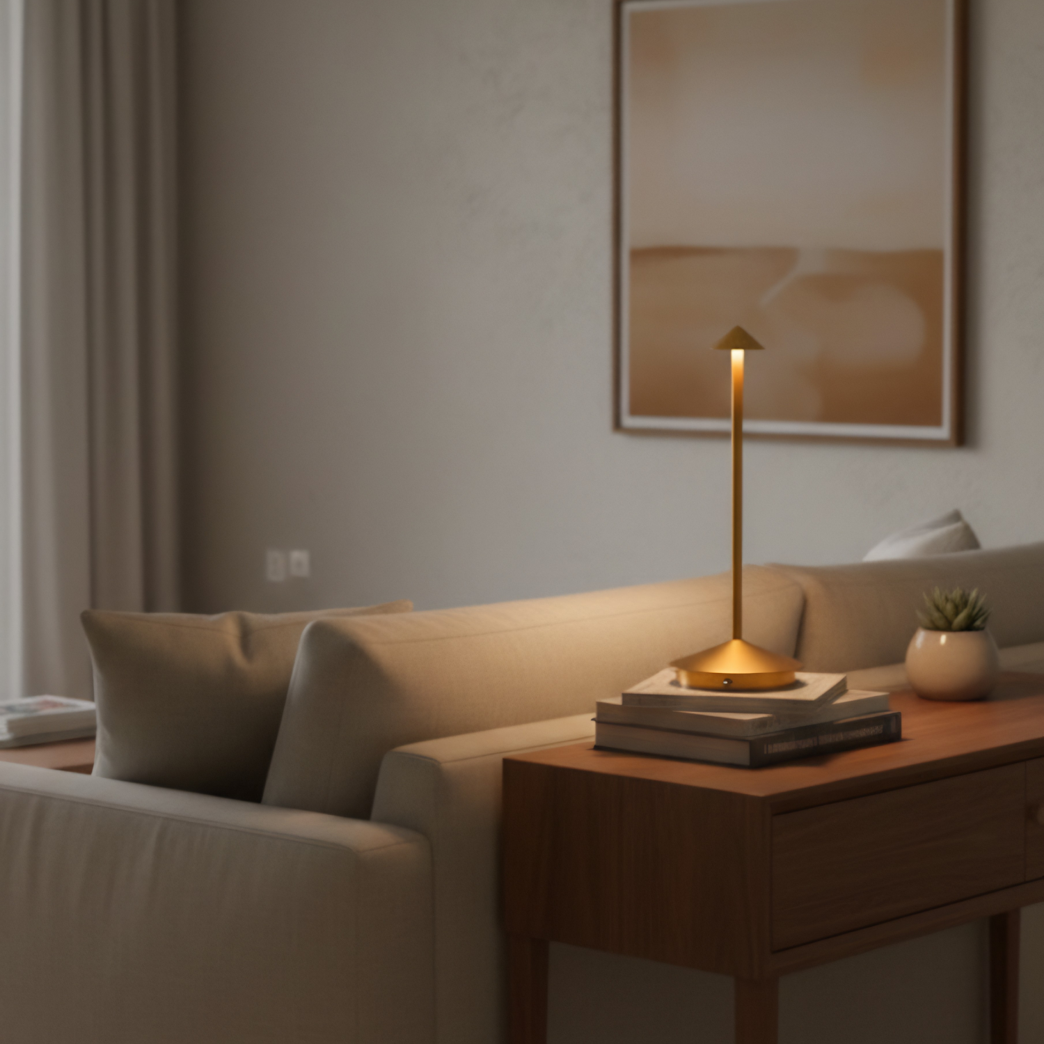 Aland | 11.8" Rechargeable Table Lamp | 360° Cordless LED Touch Light