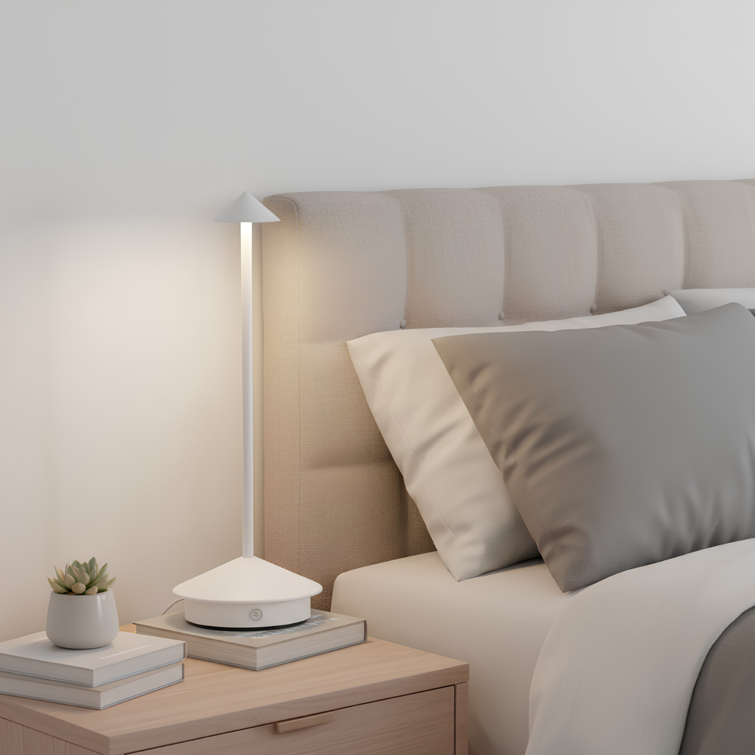 Aland | 11.8" Rechargeable Table Lamp | 360° Cordless LED Touch Light