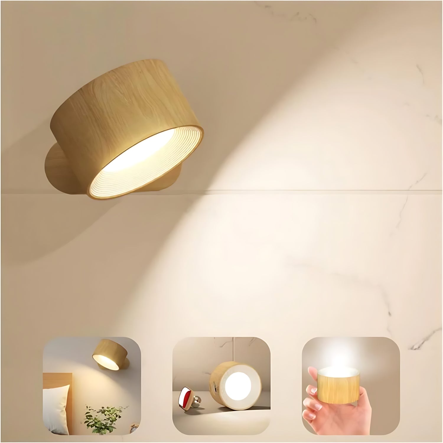 Wireless Rechargeable 360° Wall Lamp