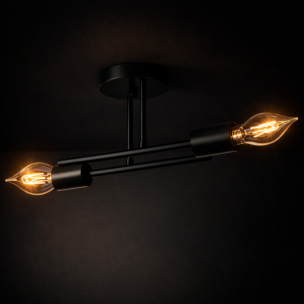 Skara - Flush Chandelier - Modern Sputnik Ceiling Fixture