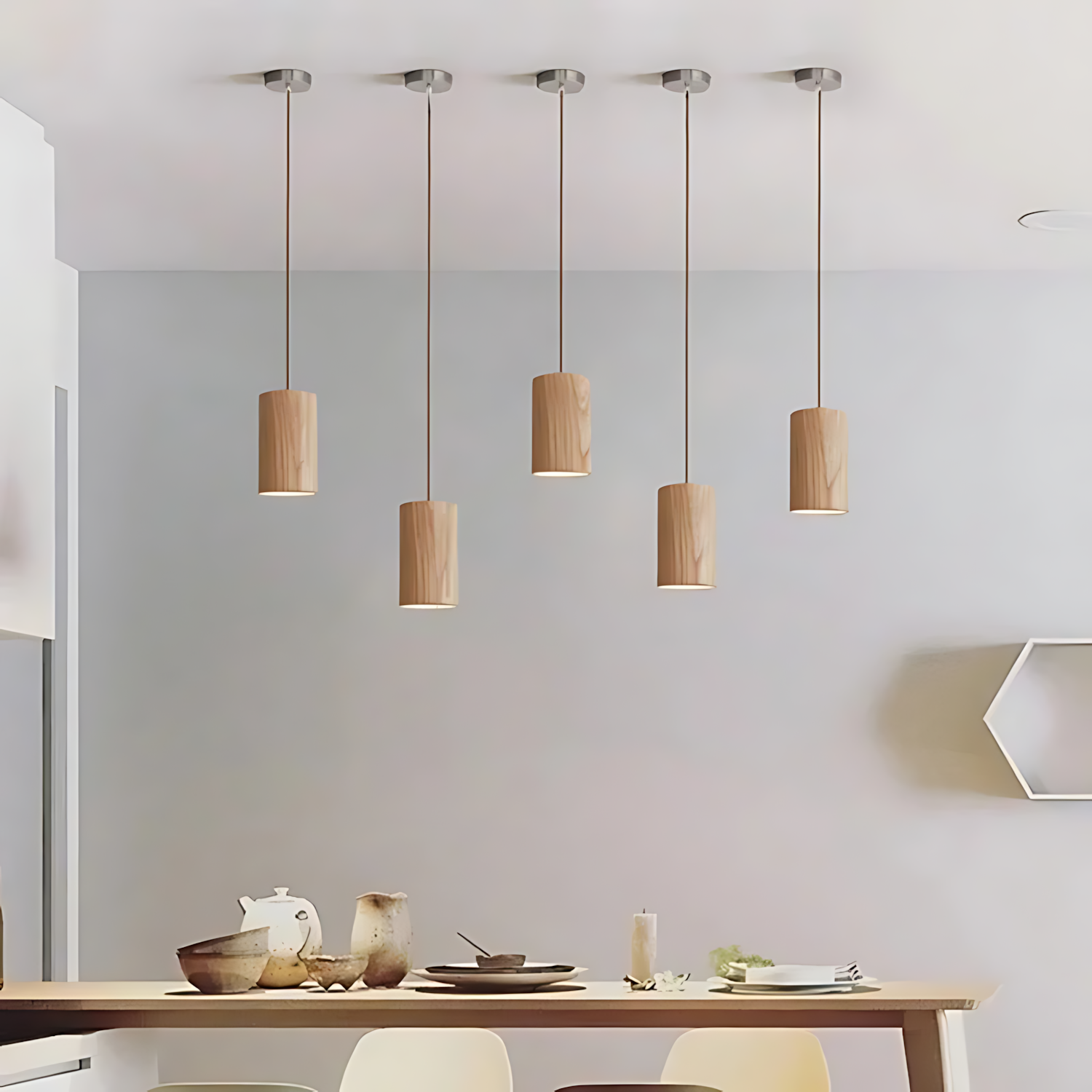 Falken - Scandinavian Wood Pendant Light