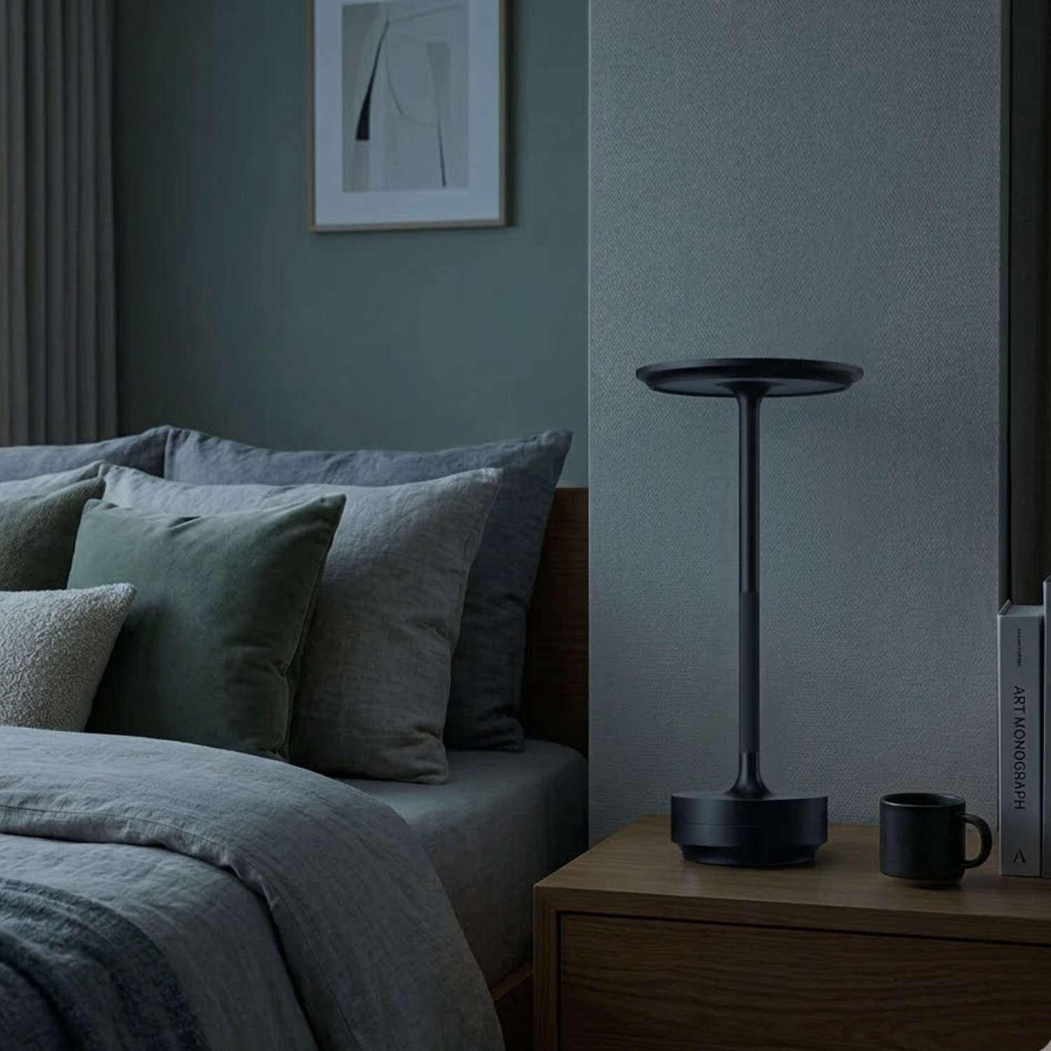 Snohetta - LED Rechargeable Touch Table Lamp – Modern Metal Night Light