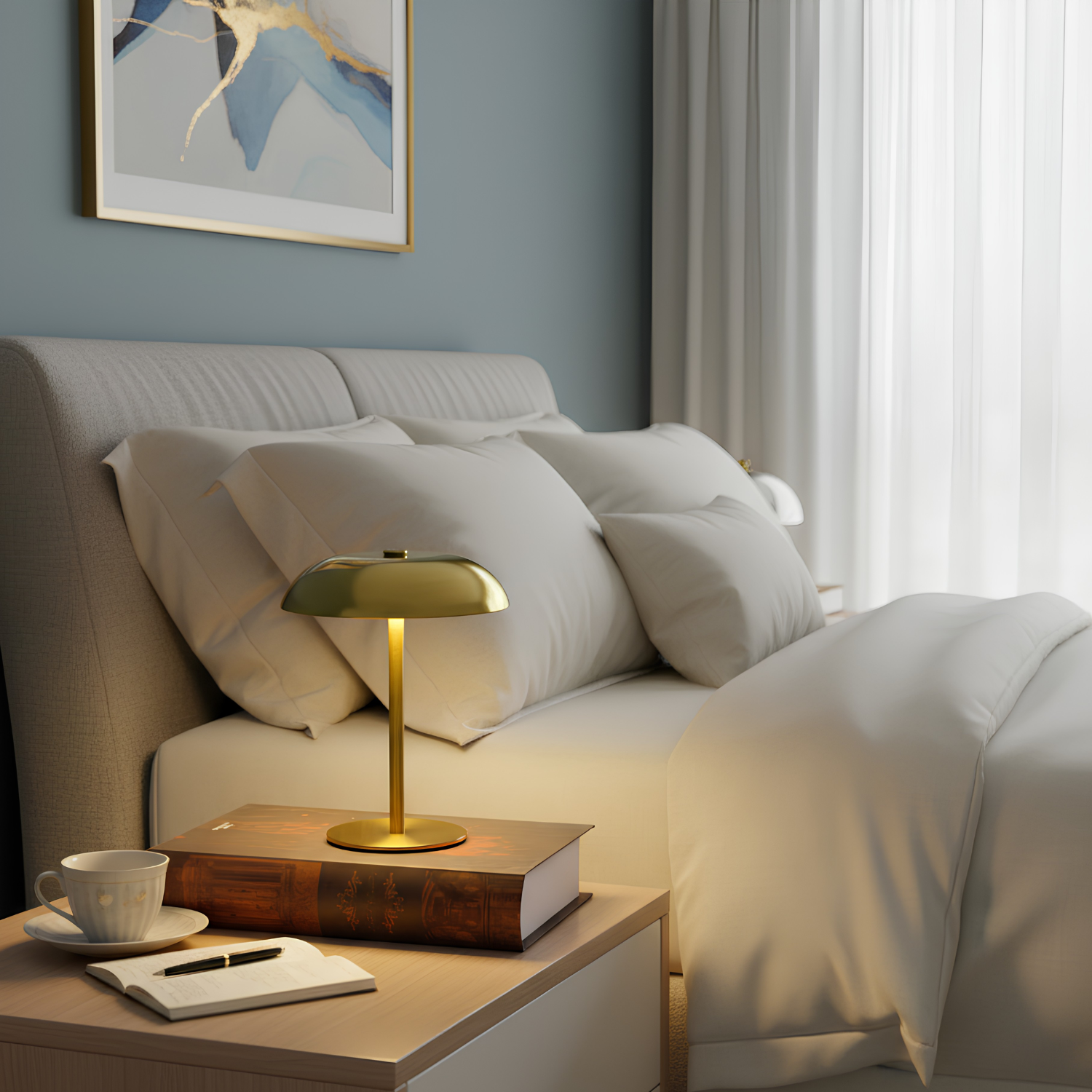 Tampere | 8" Wireless Mushroom Lamp | Touch & Dimmer Control