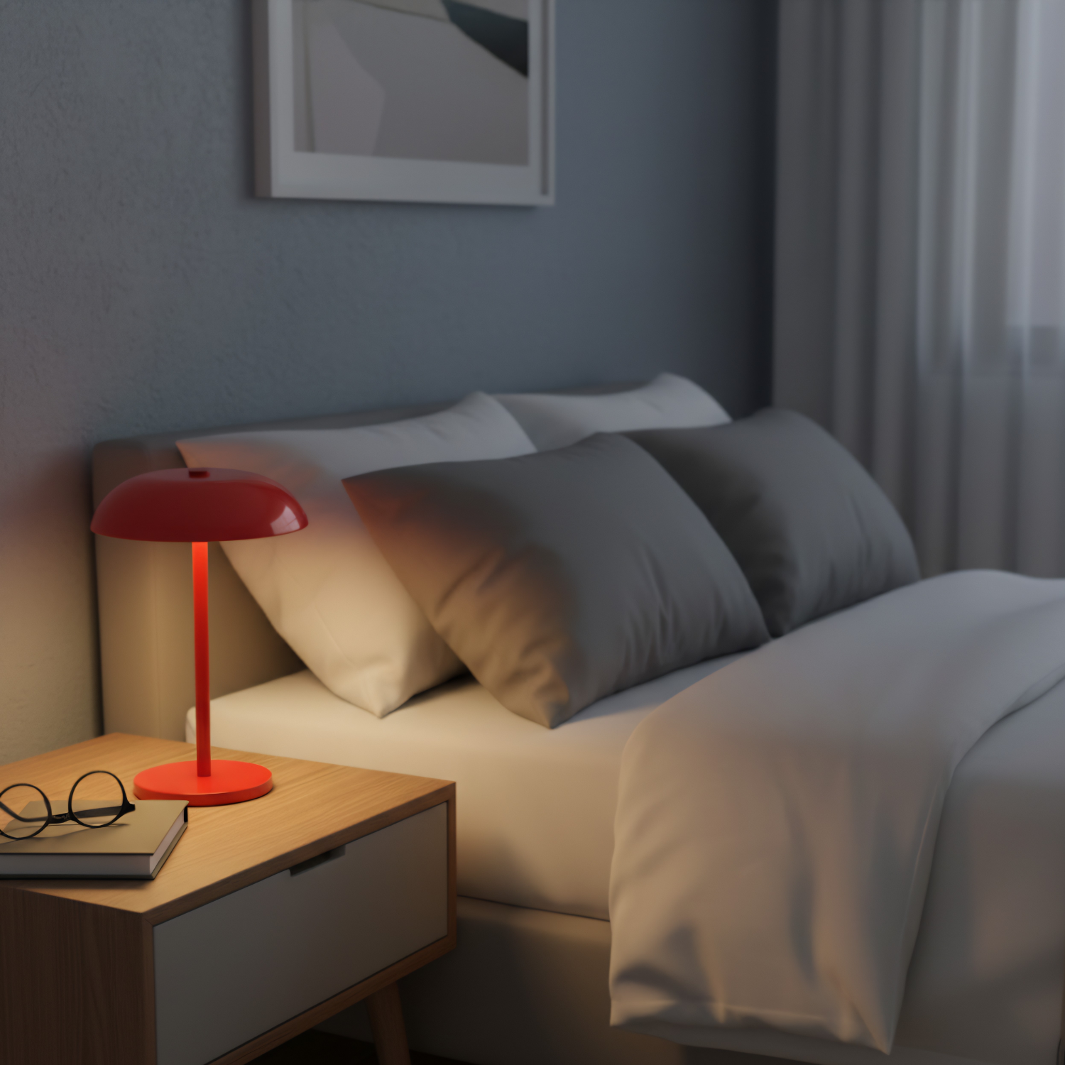 Tampere | 8" Wireless Mushroom Lamp | Touch & Dimmer Control