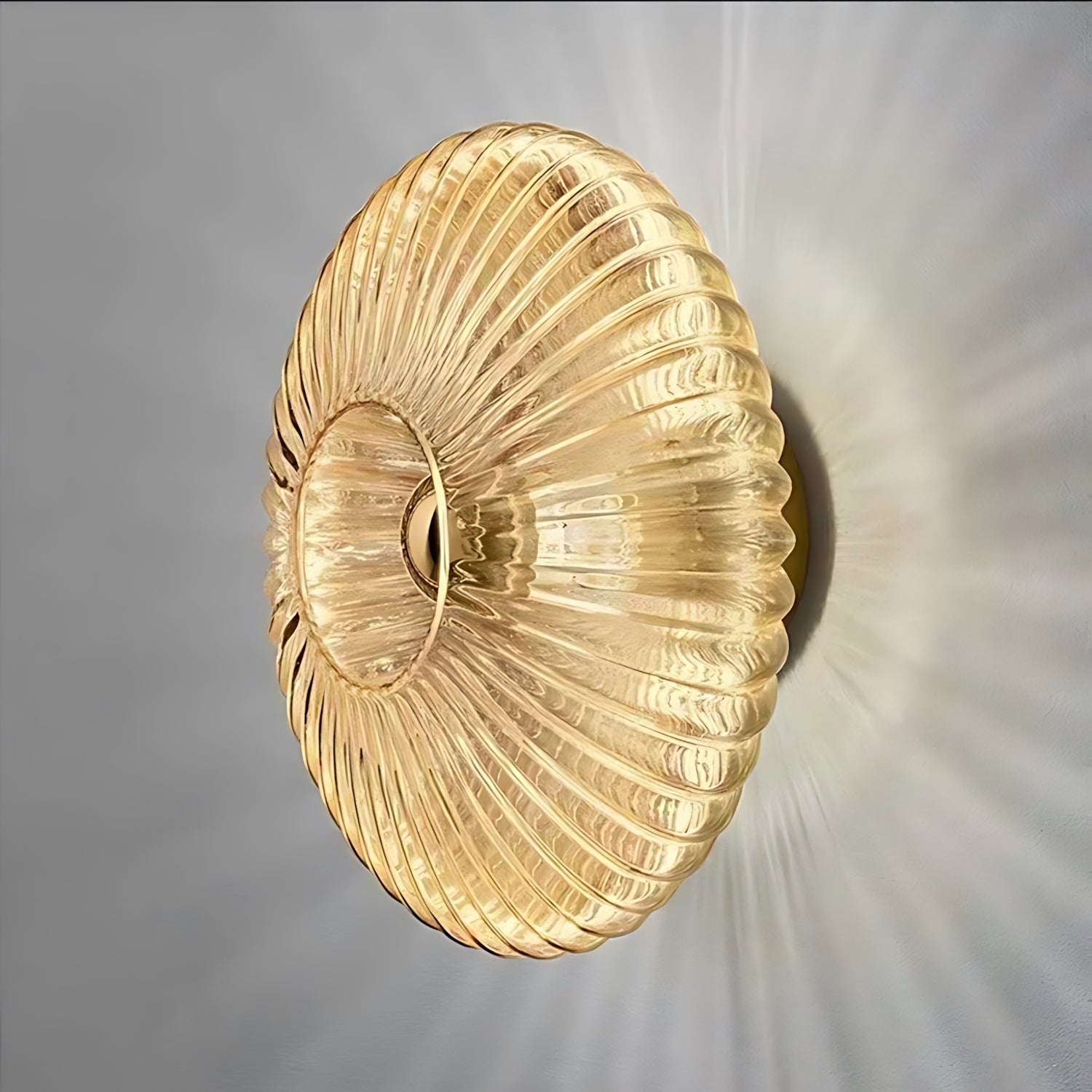 Glass Wall Lamp with Wavy Light