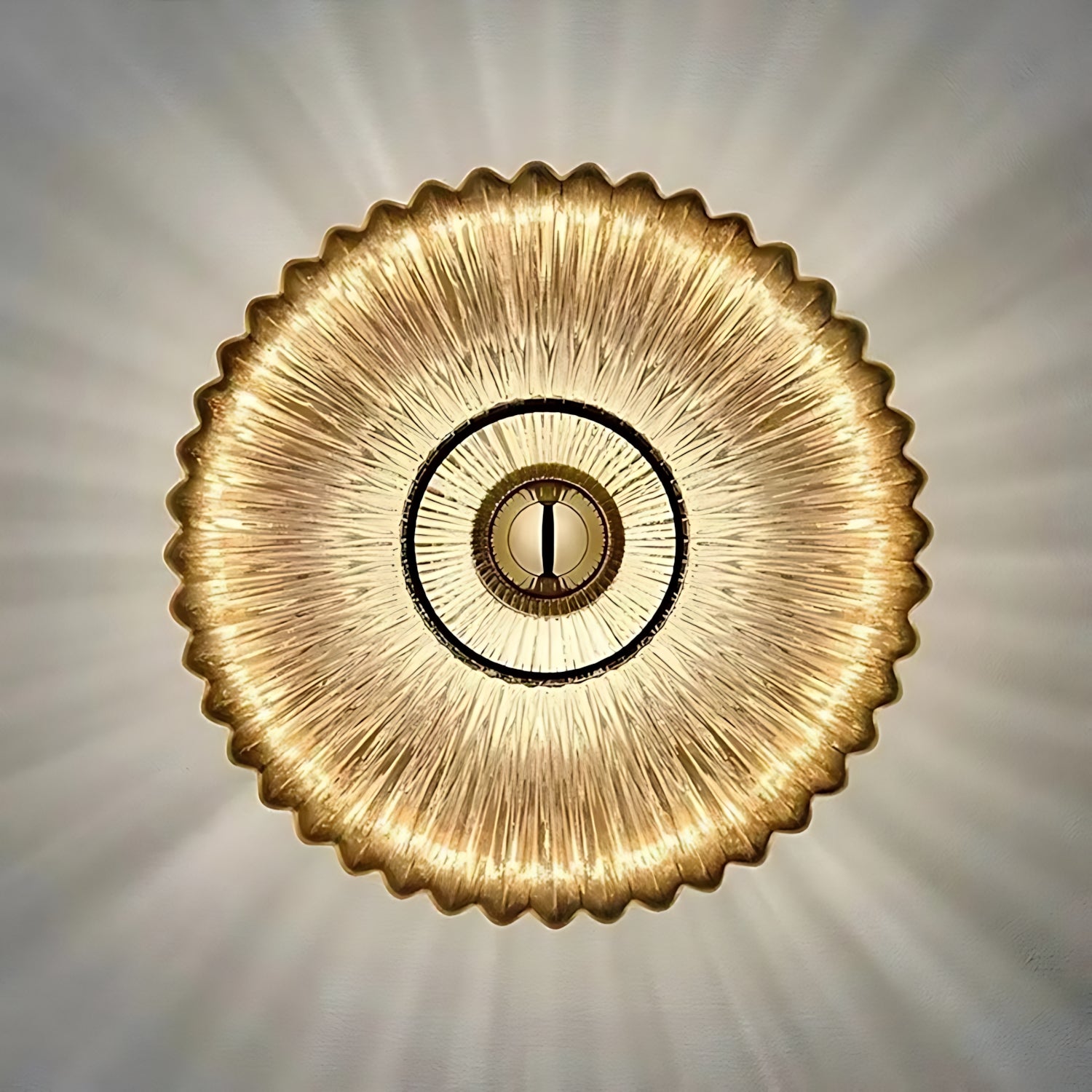 Glass Wall Lamp with Wavy Light