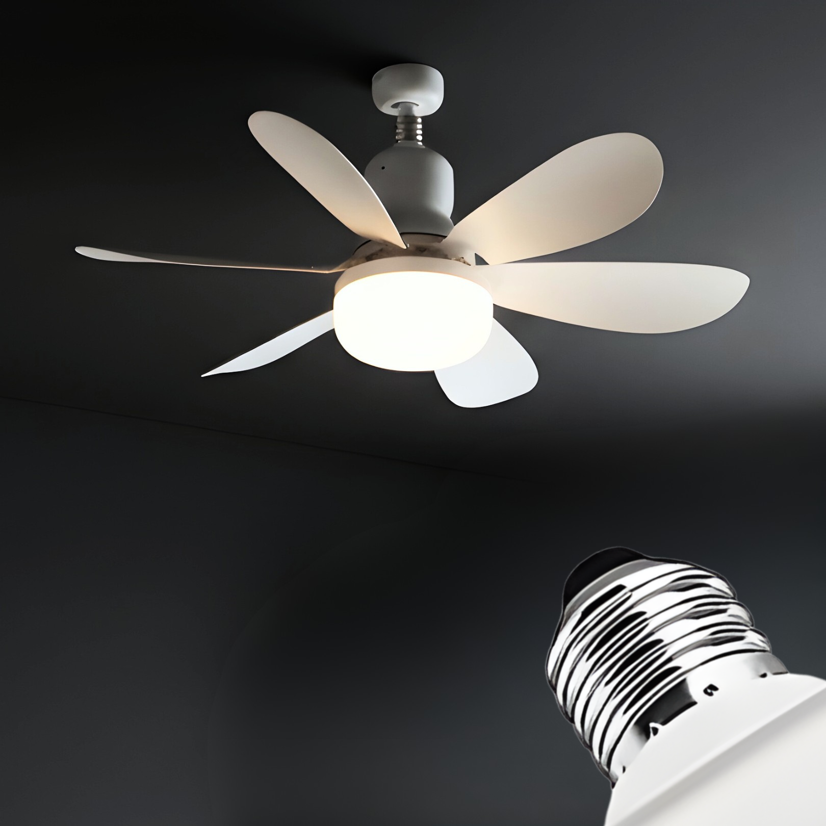 Zella - E27 Ceiling Fan LED Light with Remote